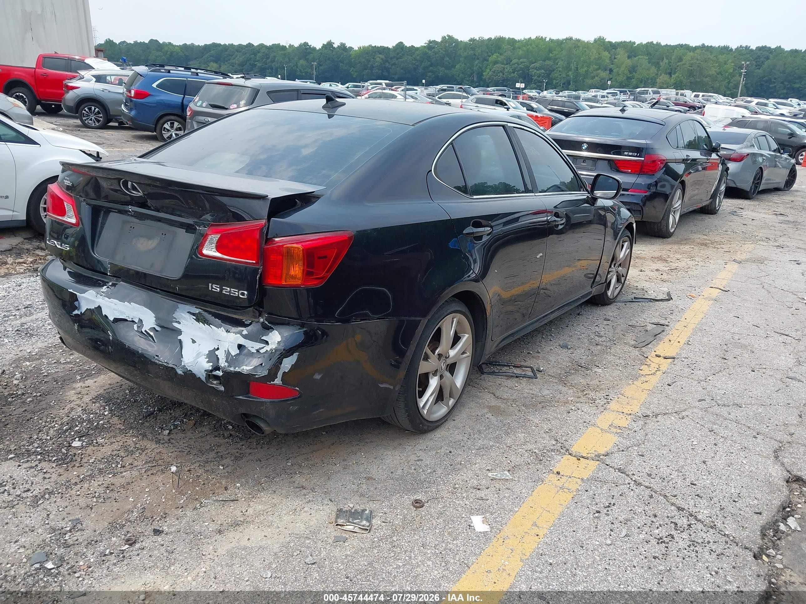 2009 Lexus Is 250   Black vin: JTHBK262895104645