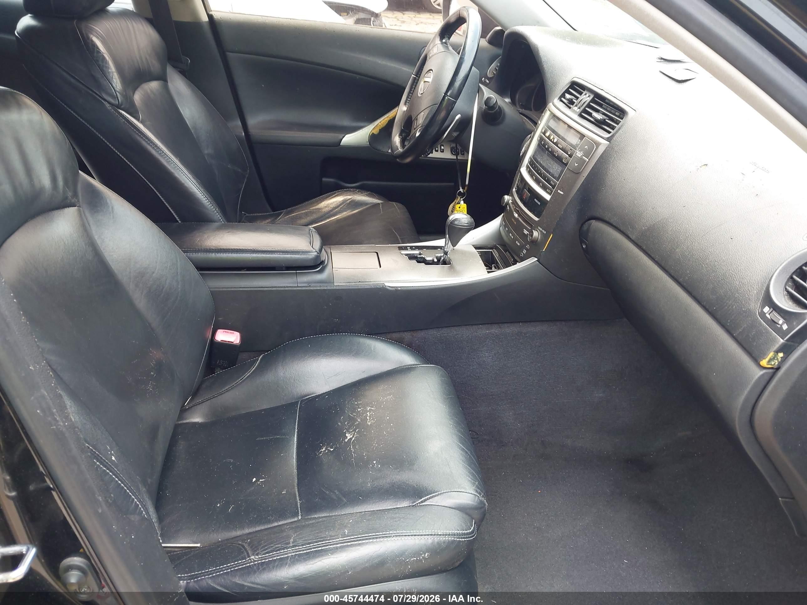 2009 Lexus Is 250   Black vin: JTHBK262895104645