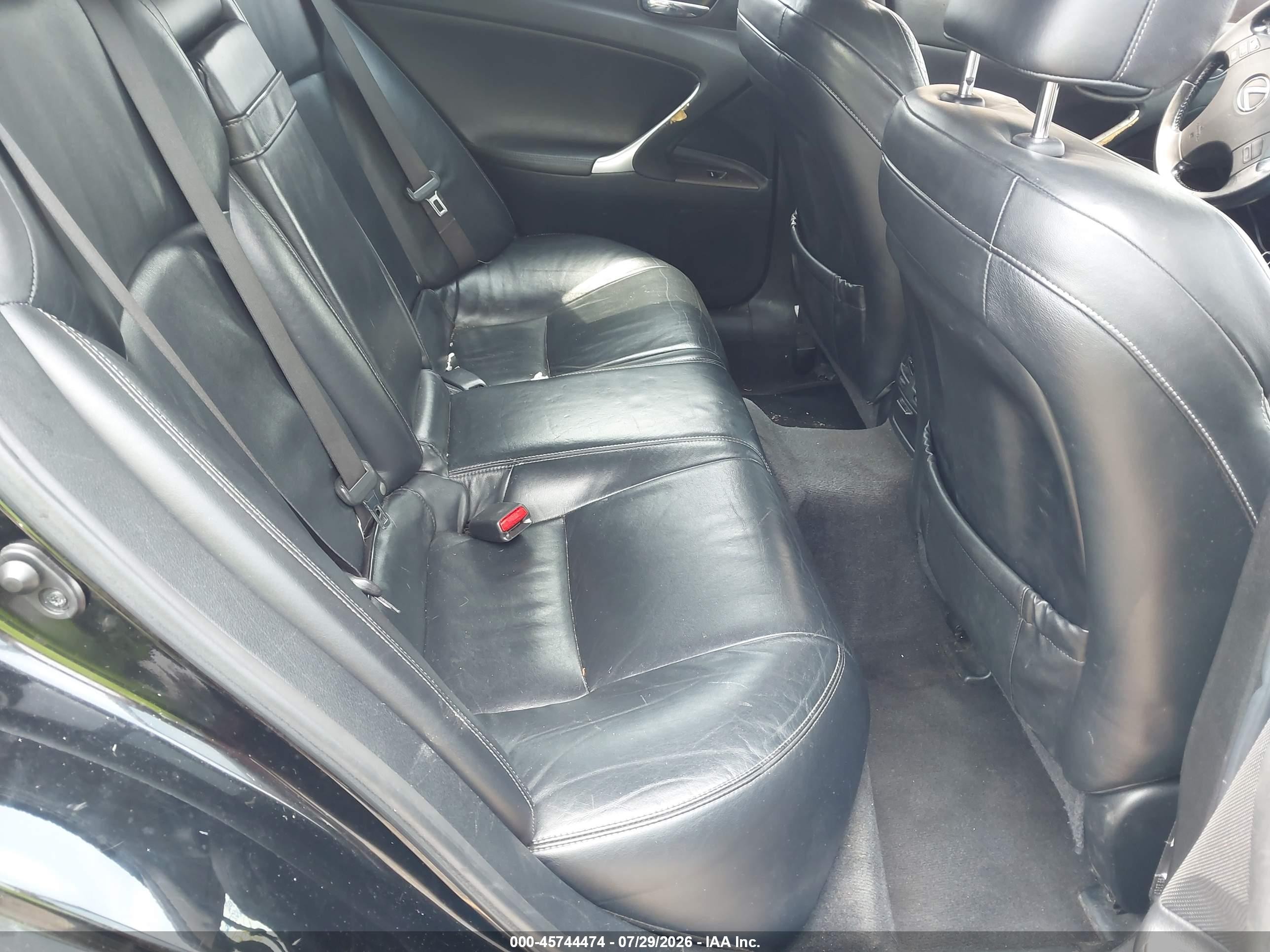 2009 Lexus Is 250   Black vin: JTHBK262895104645