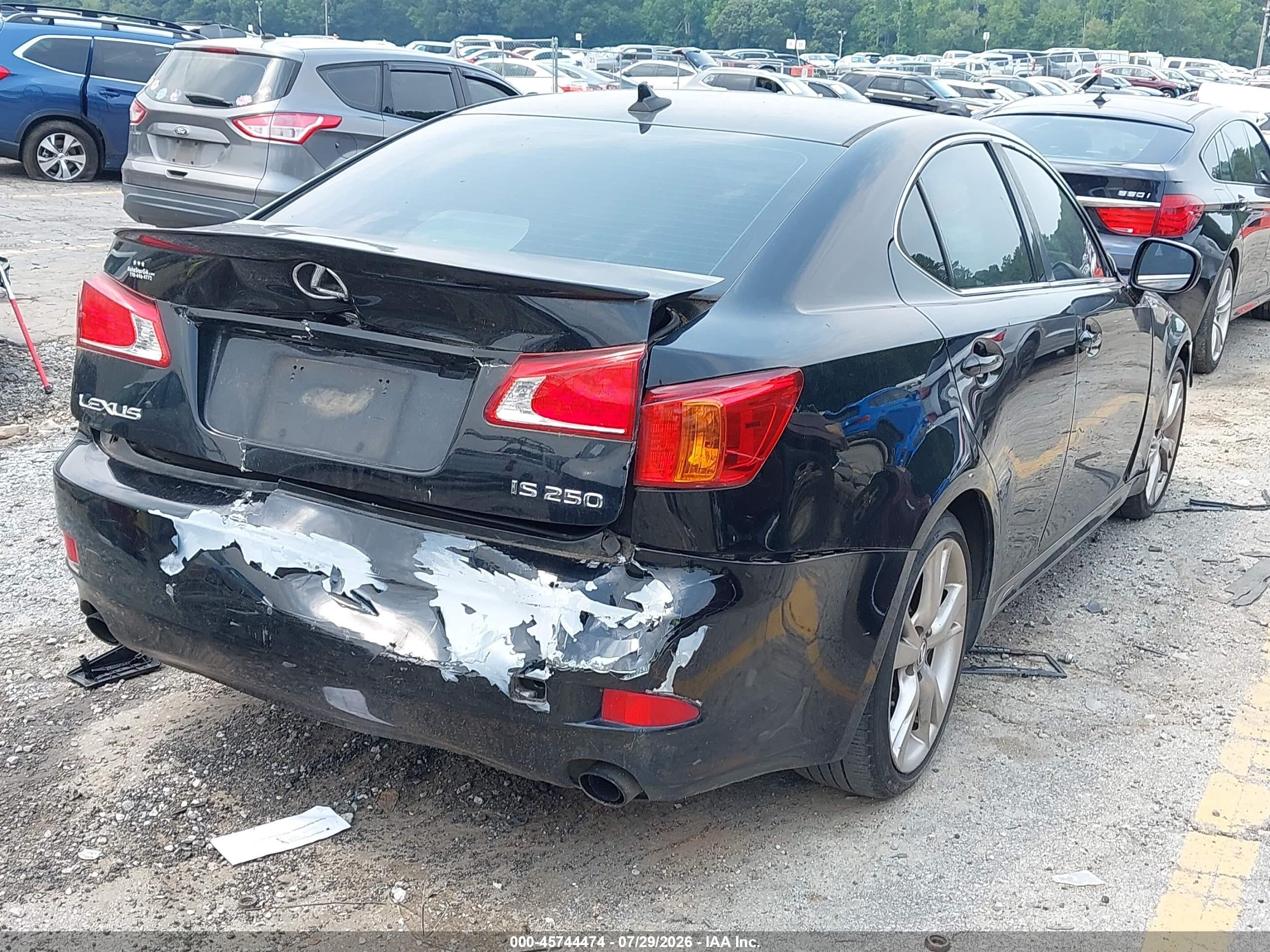 2009 Lexus Is 250   Black vin: JTHBK262895104645