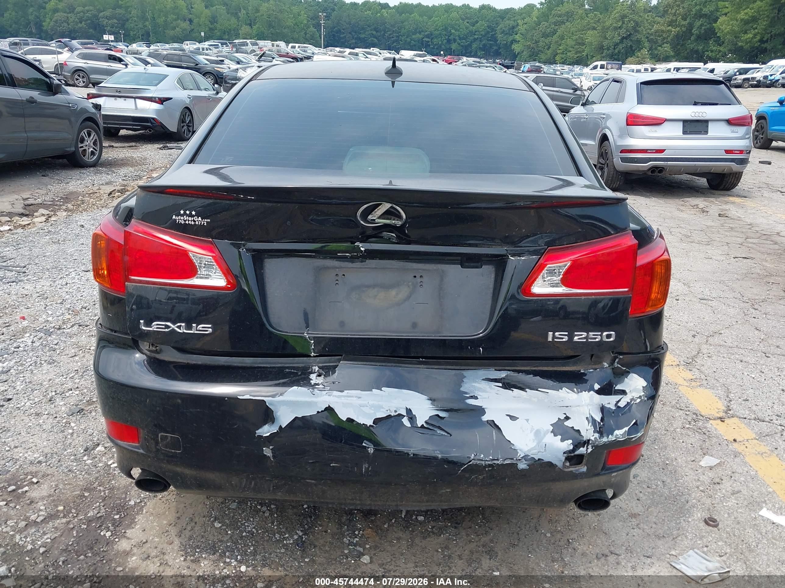 2009 Lexus Is 250   Black vin: JTHBK262895104645