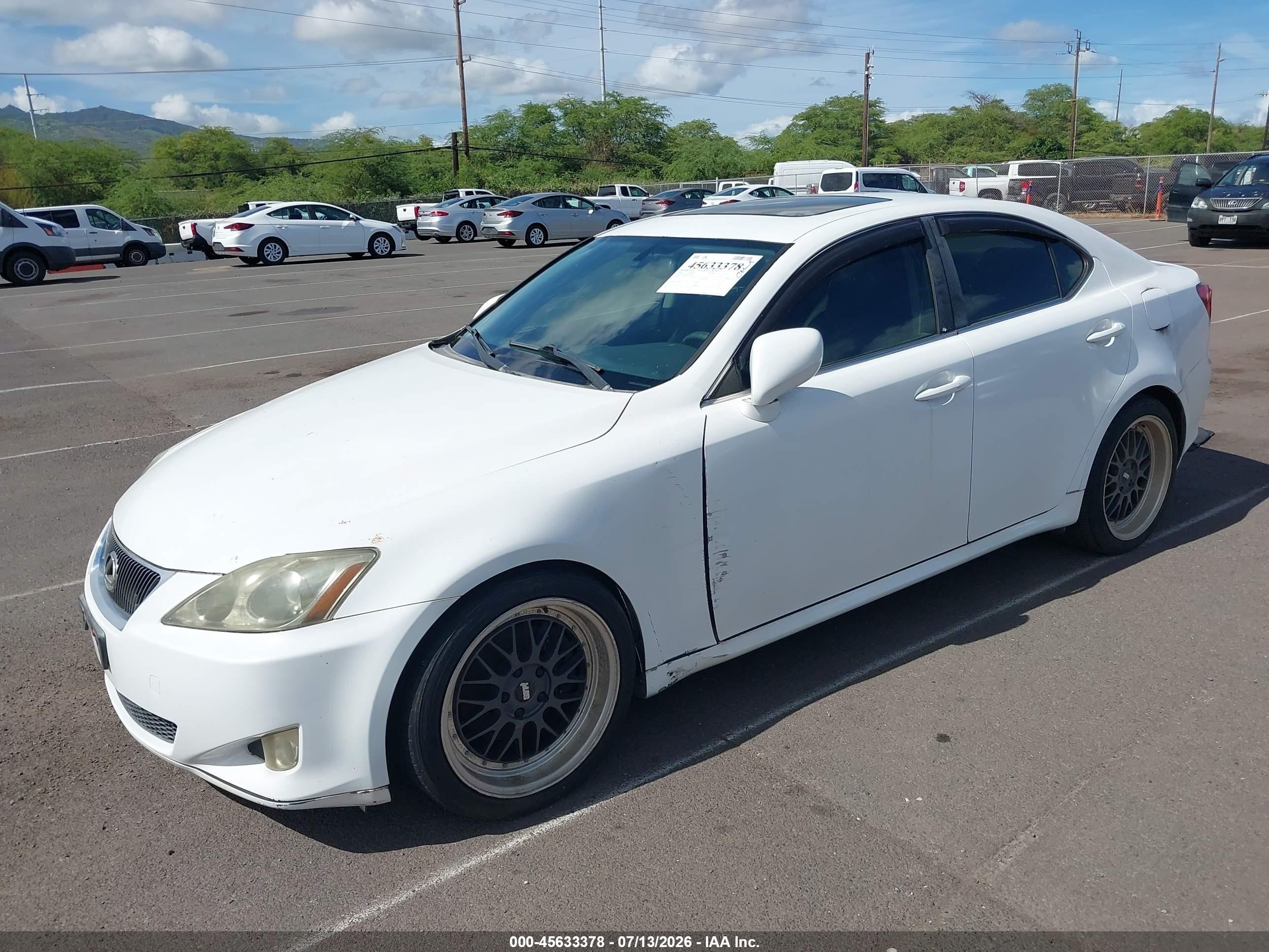 2006 Lexus Is 250   White vin: JTHBK262962011579