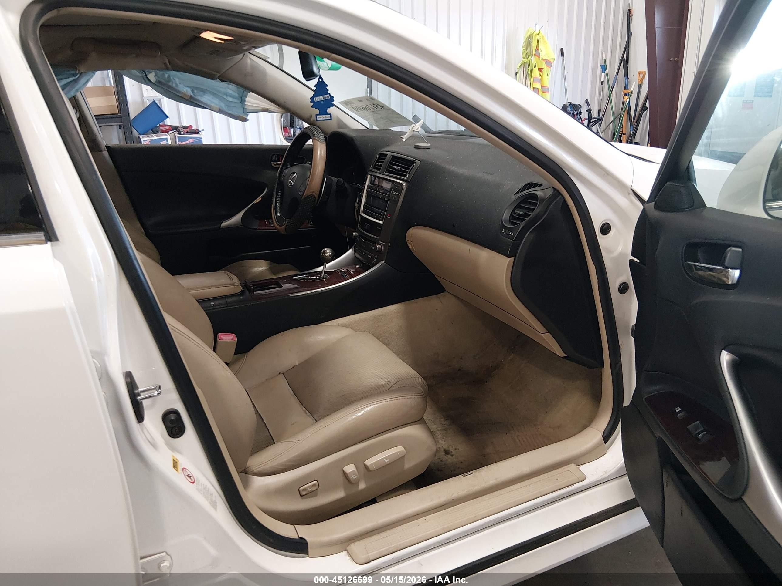 2006 Lexus Is 250 White vin: JTHBK262965007174