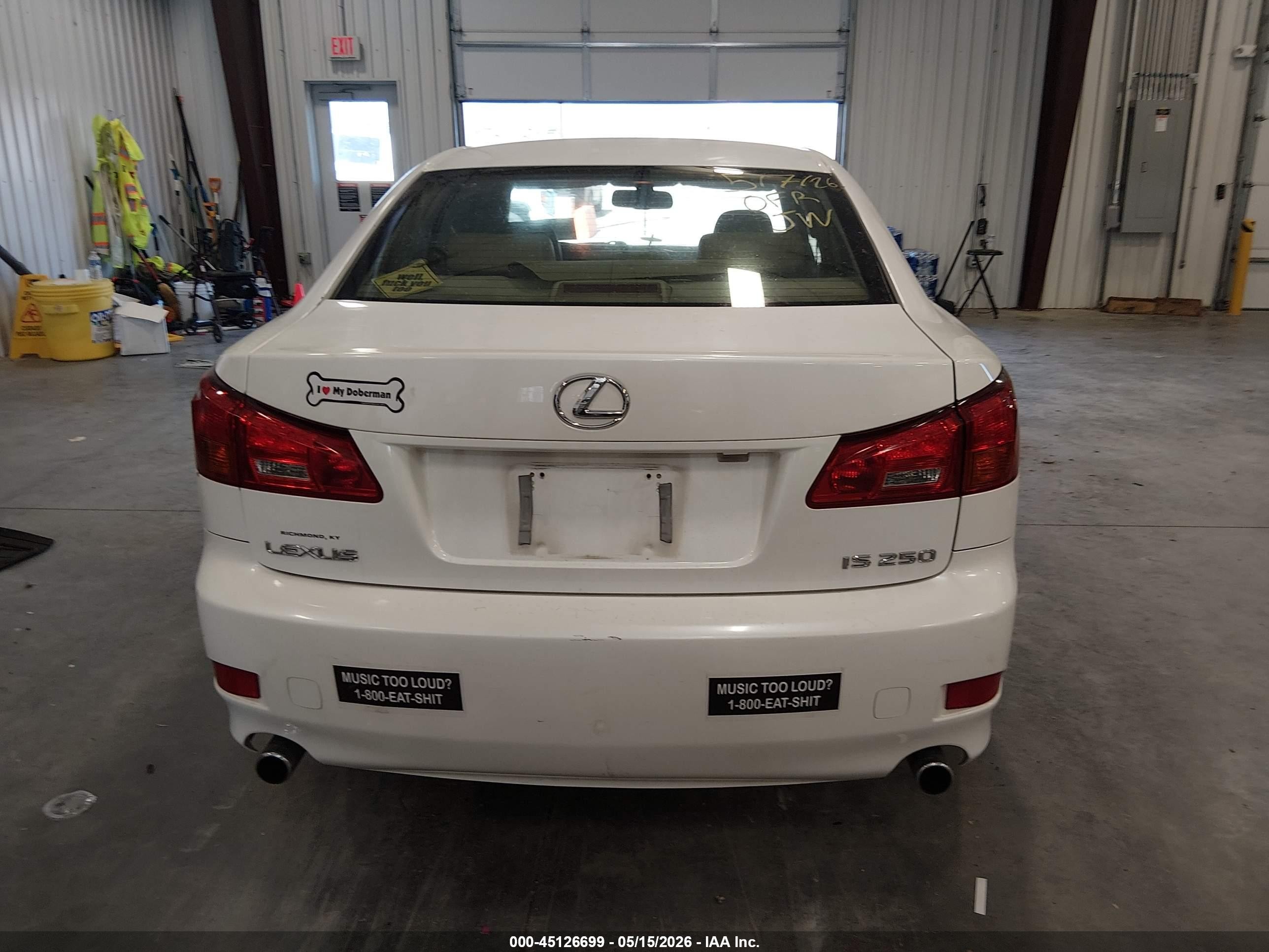 2006 Lexus Is 250 White vin: JTHBK262965007174