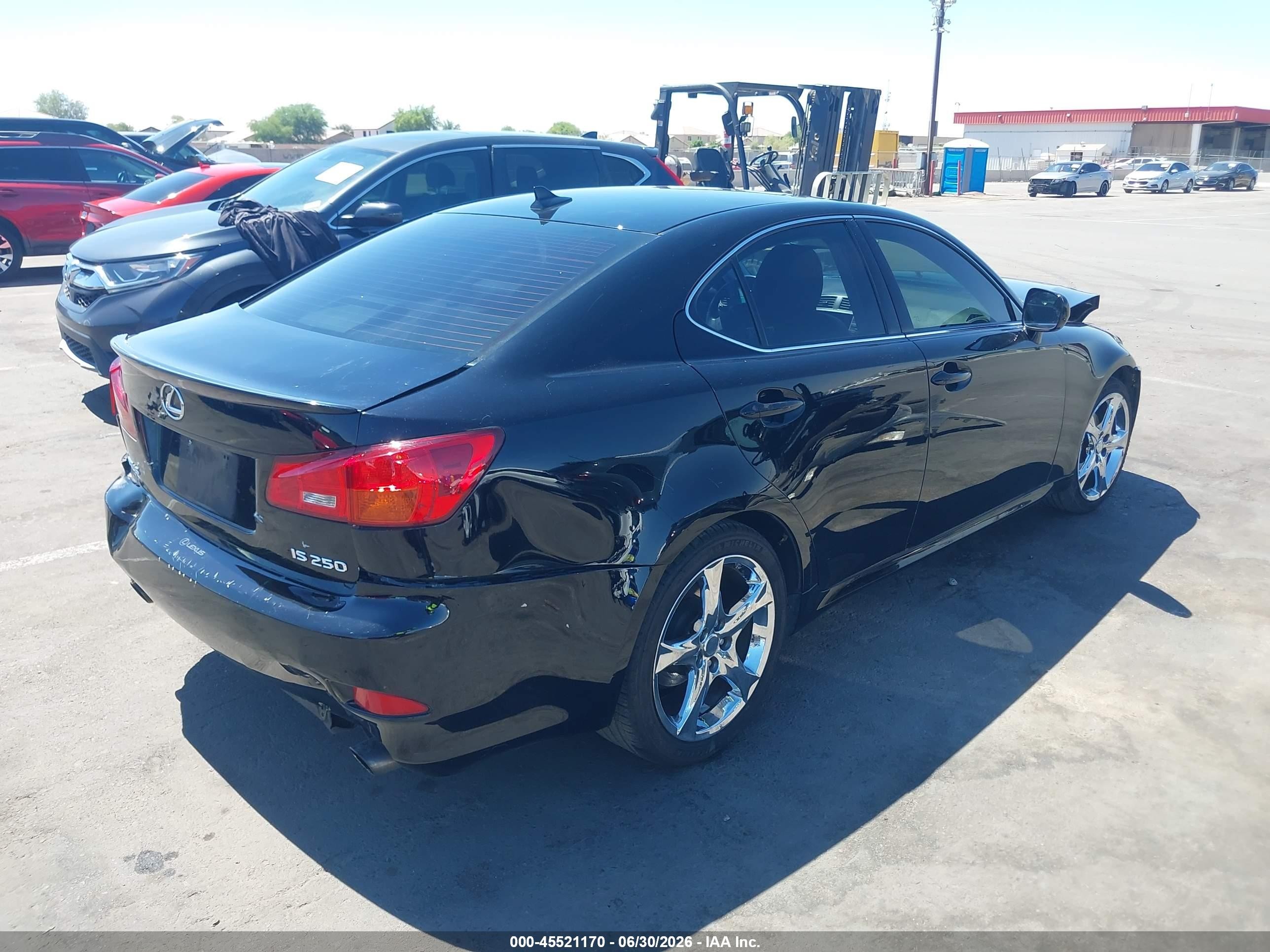 2007 Lexus Is 250 Black vin: JTHBK262972047709
