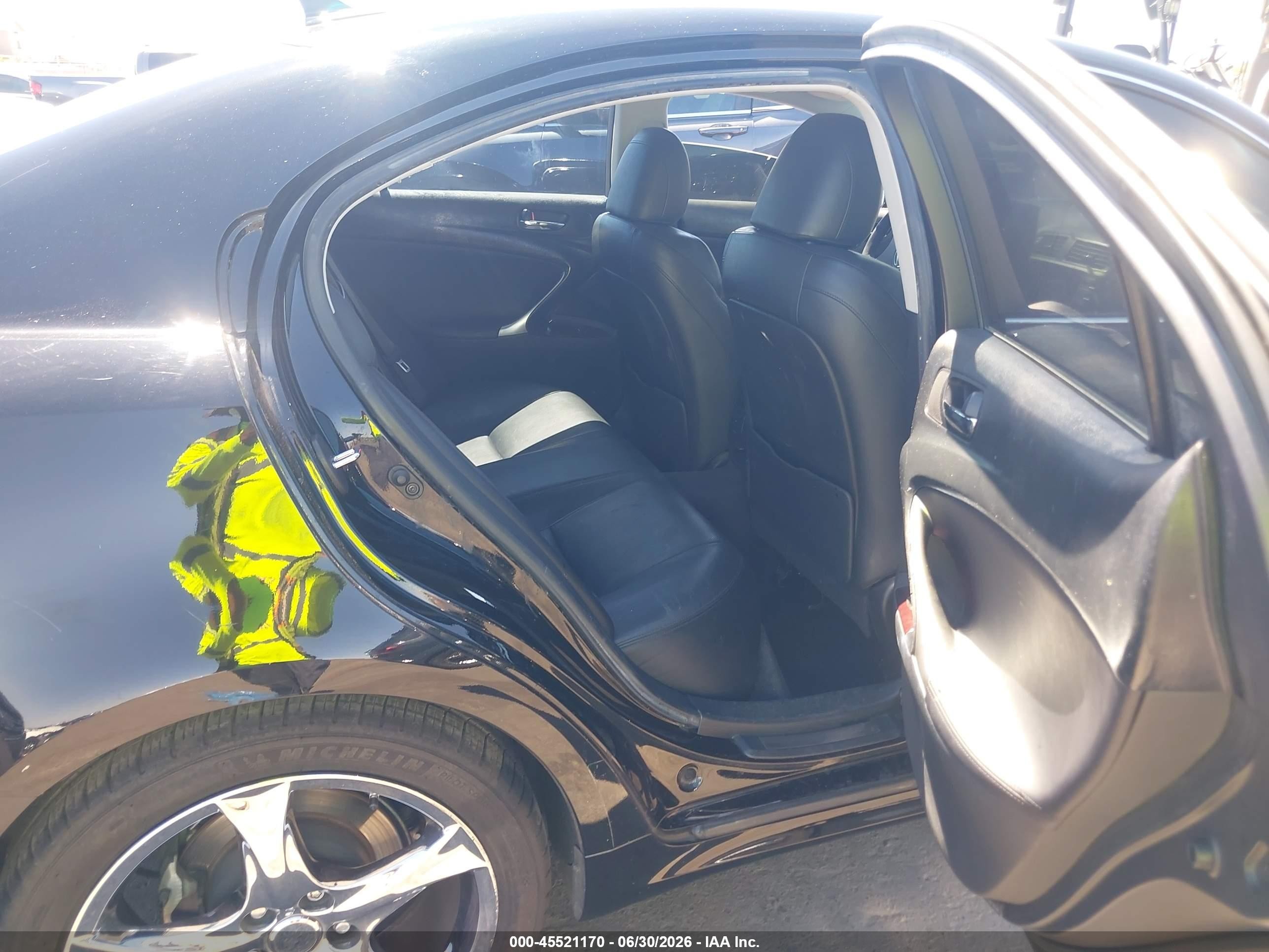 2007 Lexus Is 250 Black vin: JTHBK262972047709