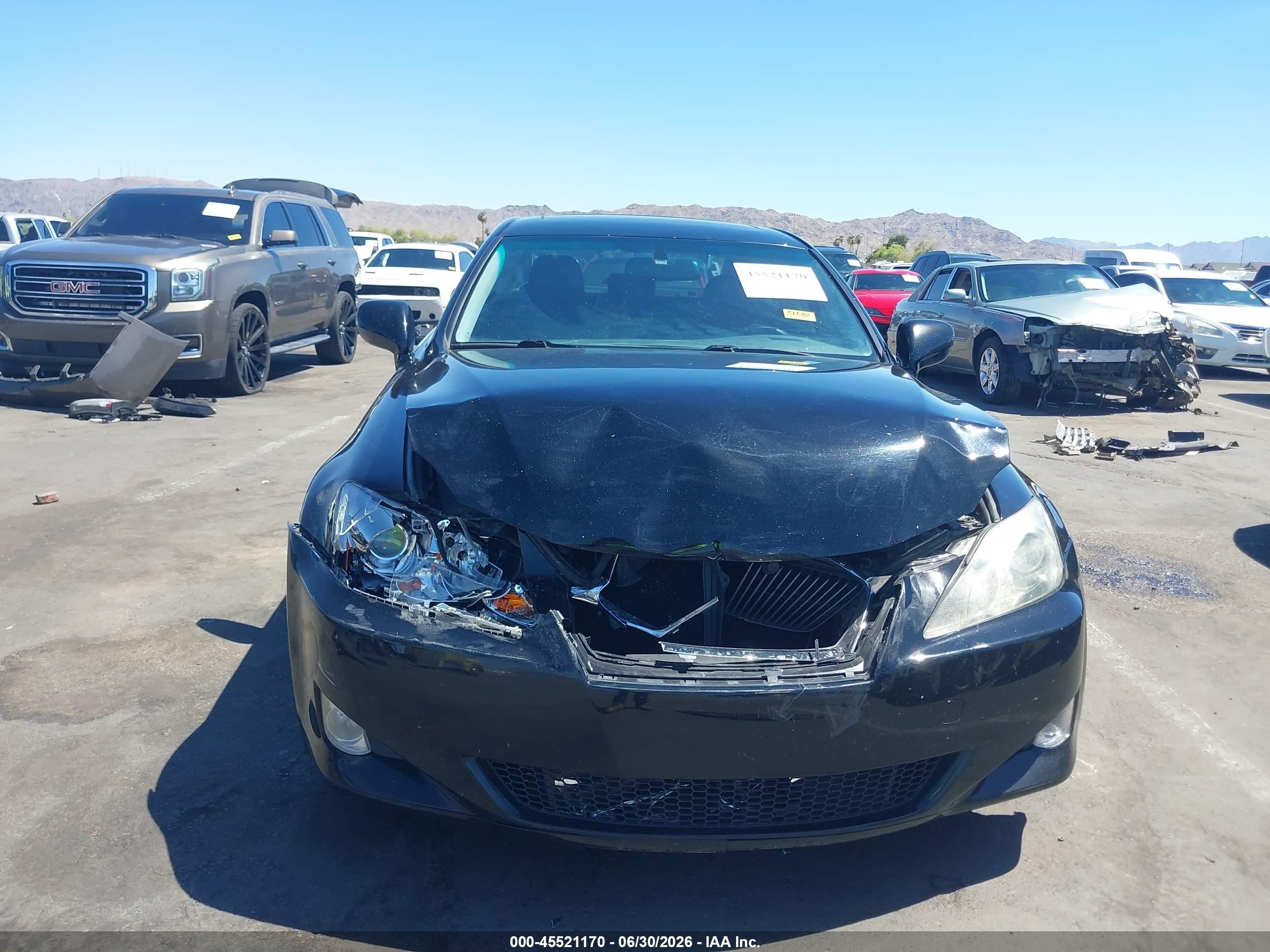 2007 Lexus Is 250 Black vin: JTHBK262972047709
