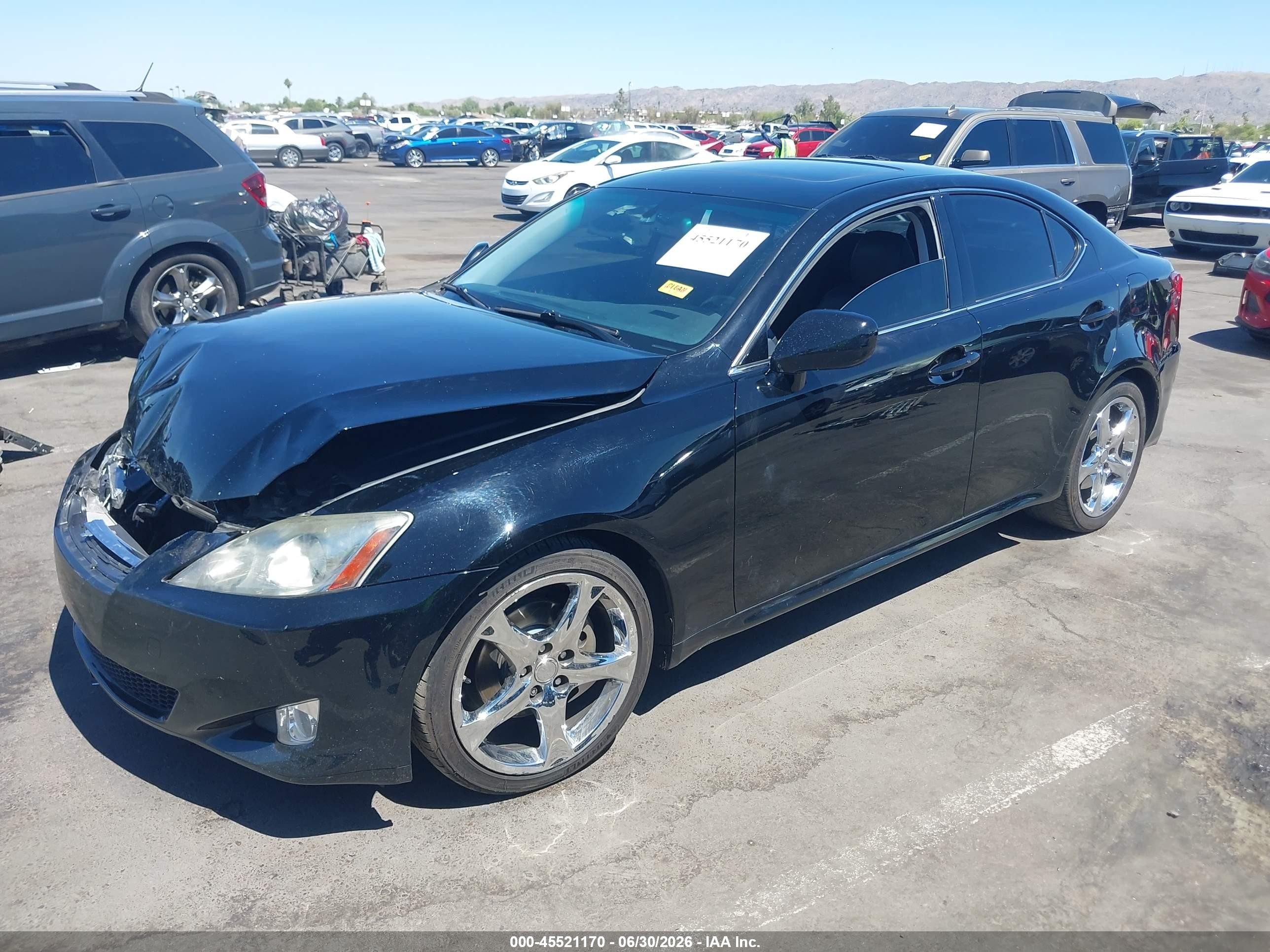 2007 Lexus Is 250 Black vin: JTHBK262972047709