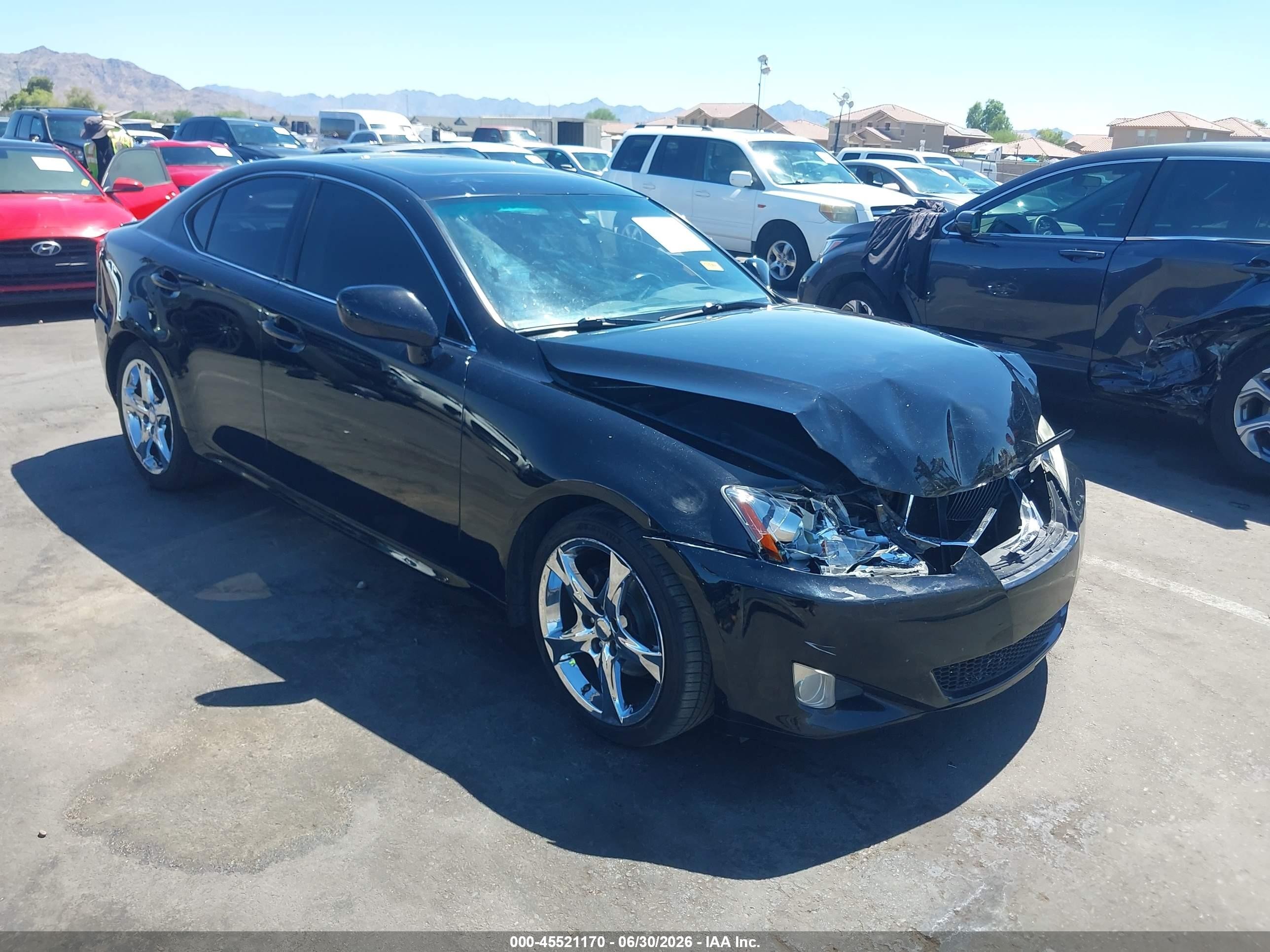 2007 Lexus Is 250 Black vin: JTHBK262972047709