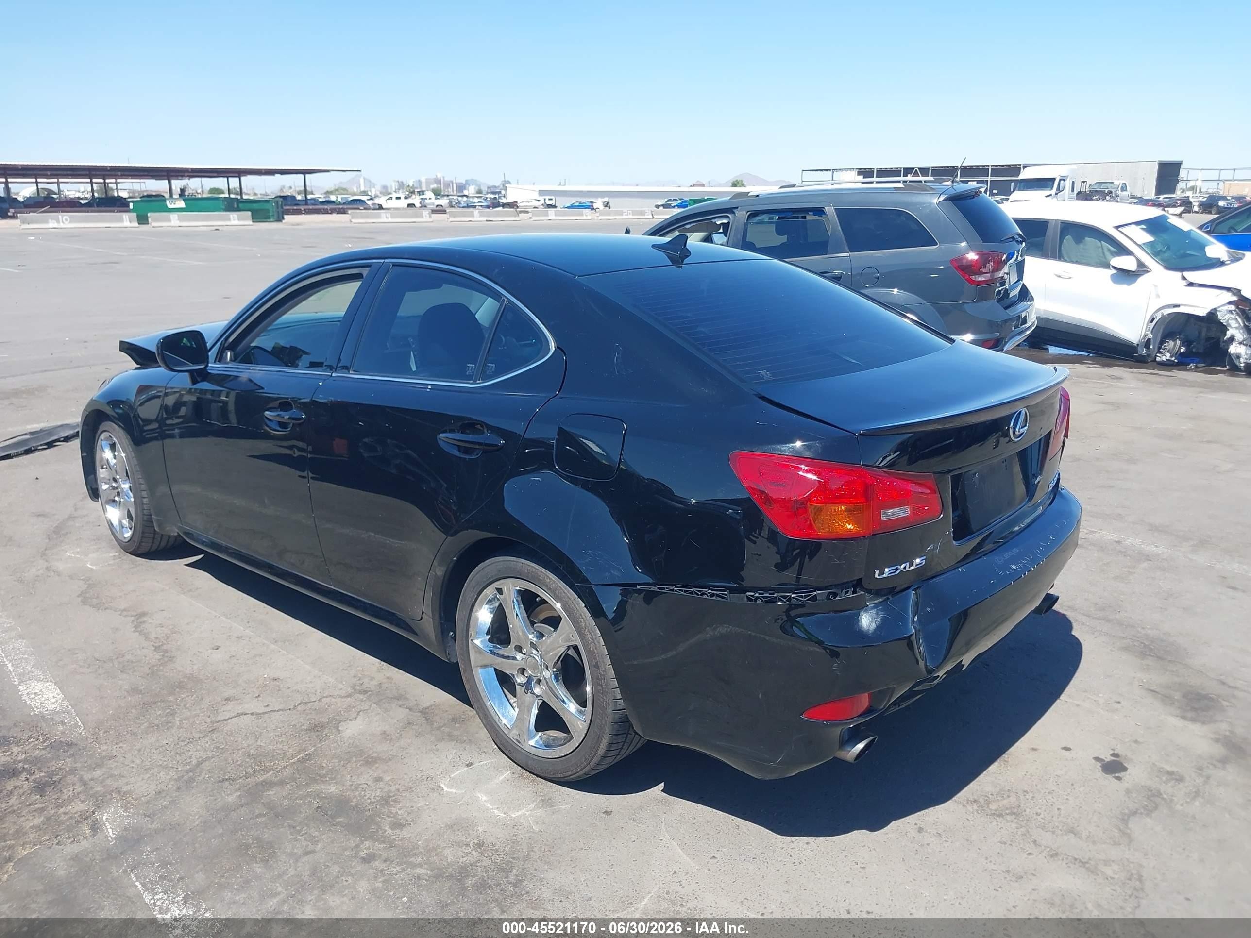 2007 Lexus Is 250 Black vin: JTHBK262972047709