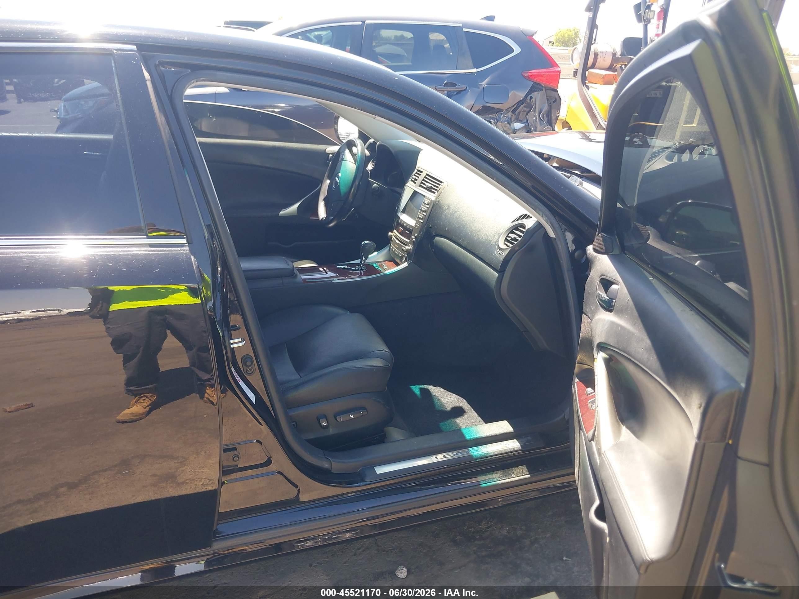 2007 Lexus Is 250 Black vin: JTHBK262972047709