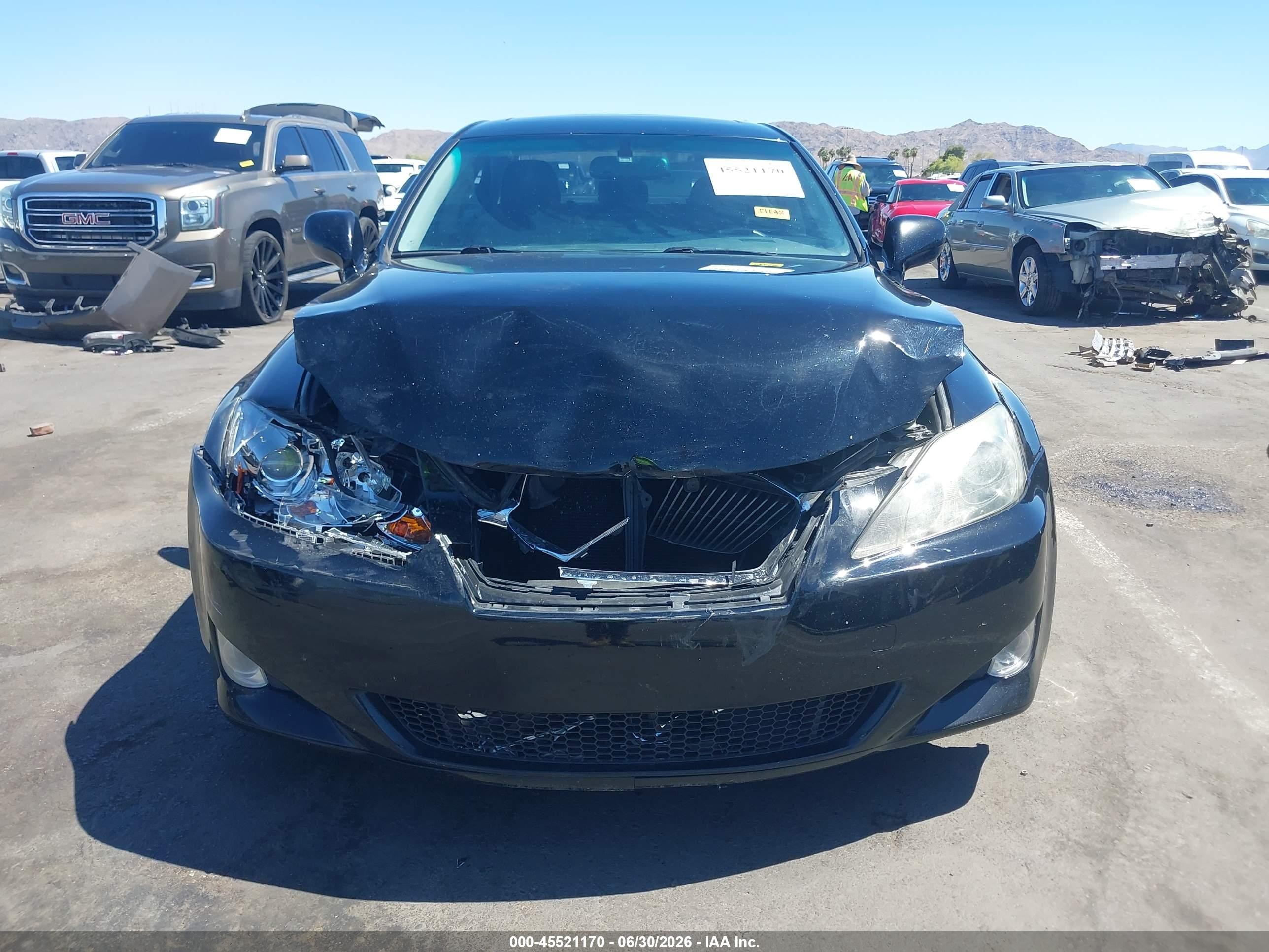 2007 Lexus Is 250 Black vin: JTHBK262972047709