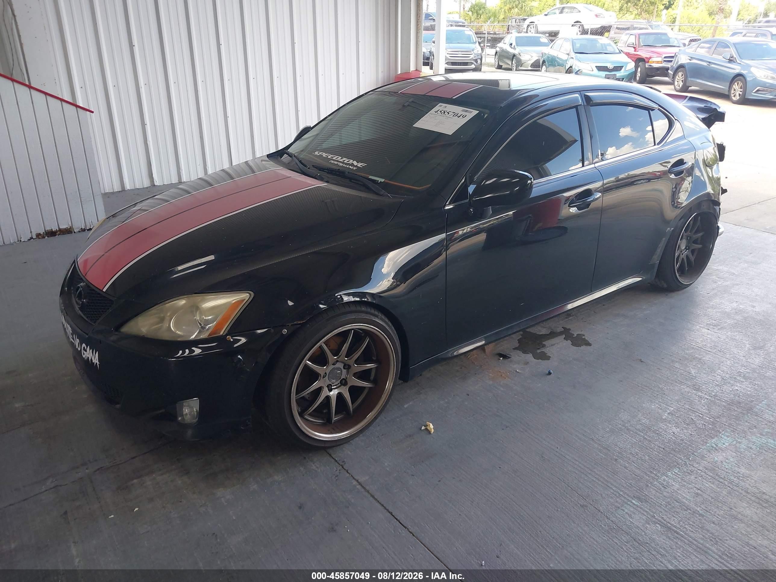2007 Lexus Is 250   Black vin: JTHBK262972052358