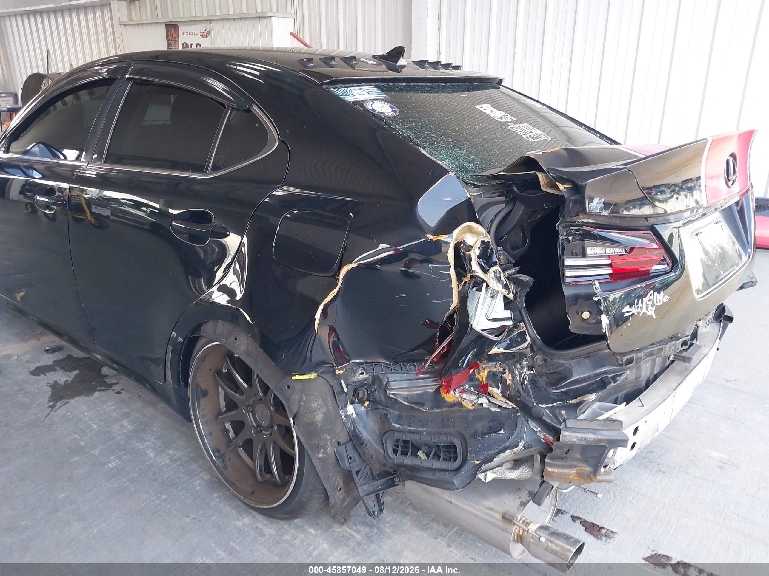 2007 Lexus Is 250   Black vin: JTHBK262972052358