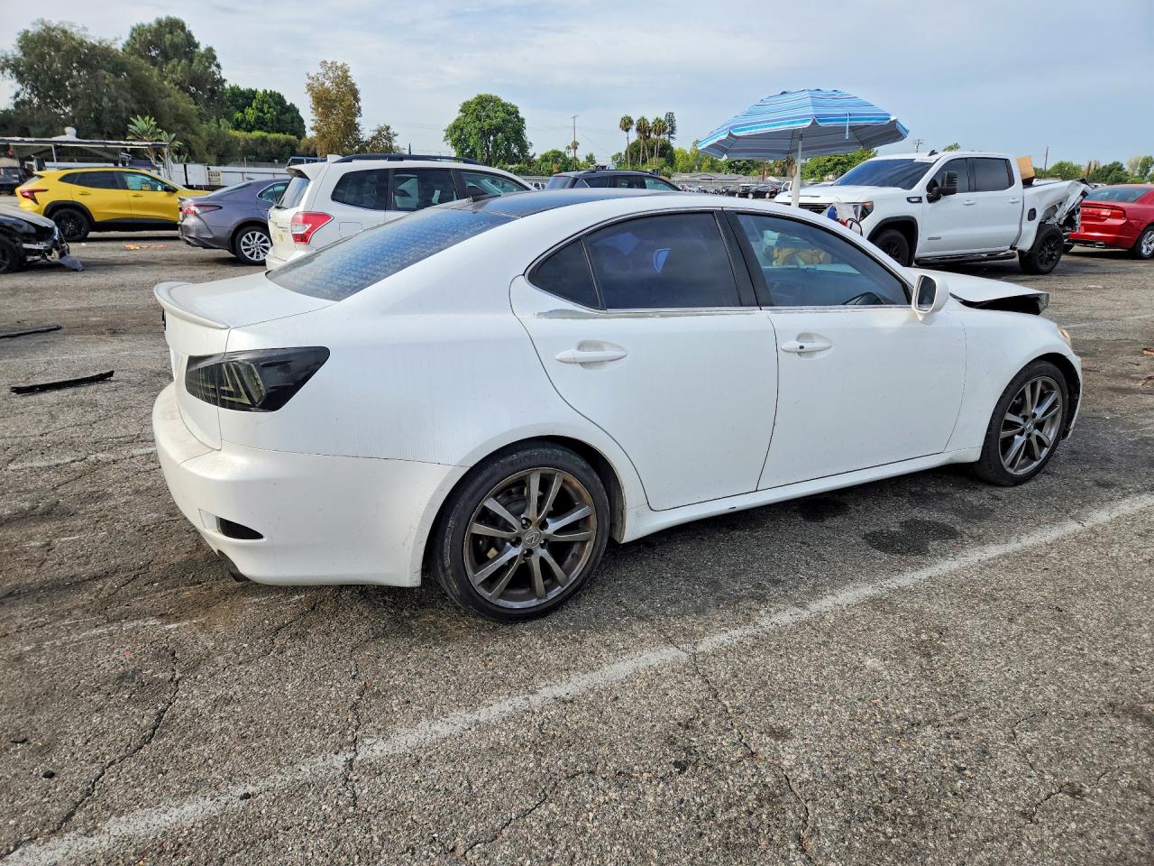 2008 Lexus Is 250 Base White vin: JTHBK262982059554