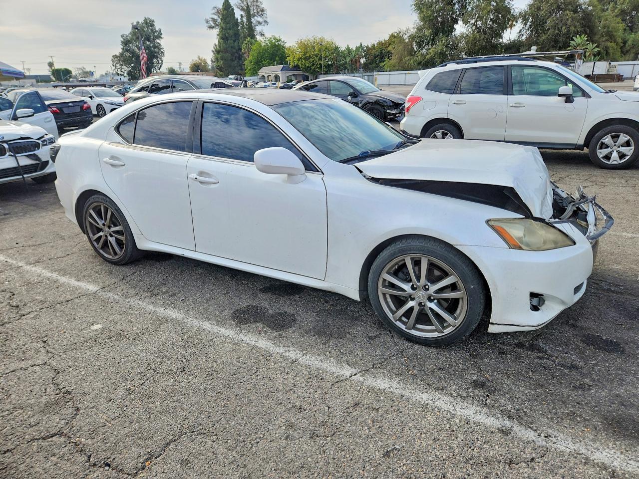 2008 Lexus Is 250 Base White vin: JTHBK262982059554