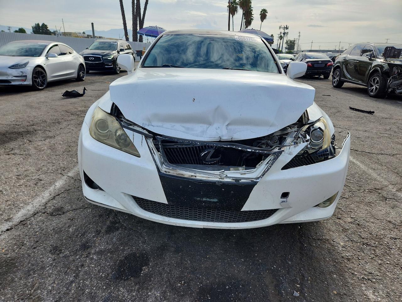2008 Lexus Is 250 Base White vin: JTHBK262982059554