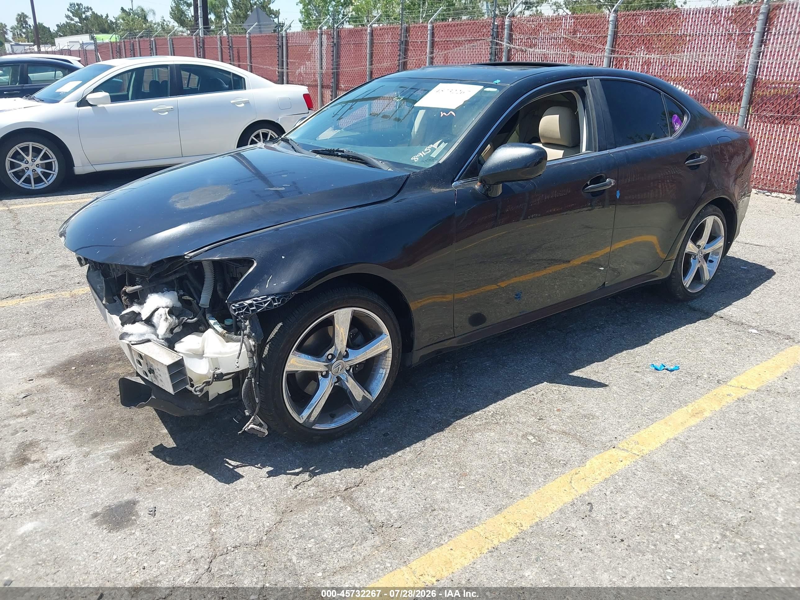 2008 Lexus Is 250   Black vin: JTHBK262982065208