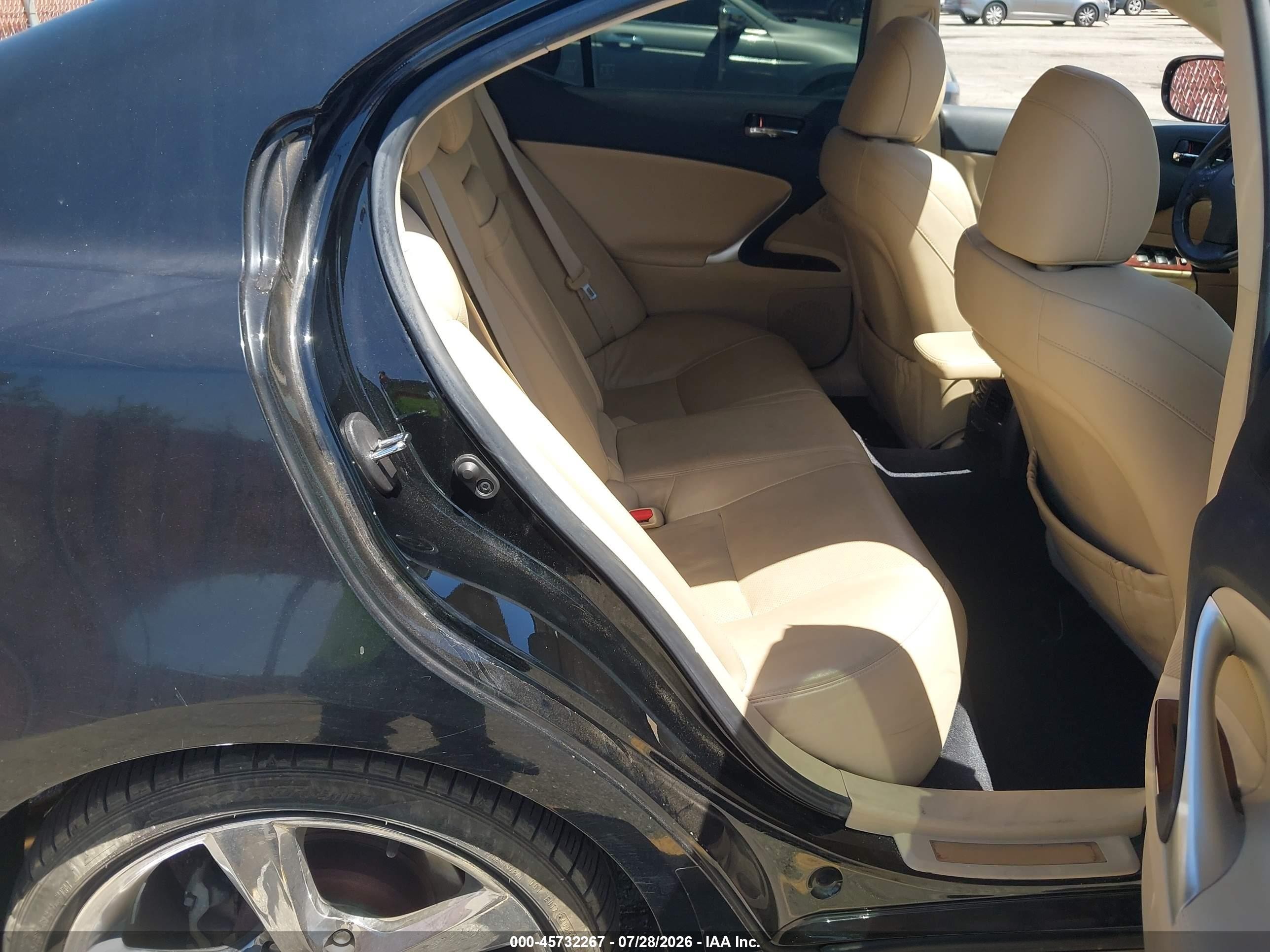 2008 Lexus Is 250   Black vin: JTHBK262982065208