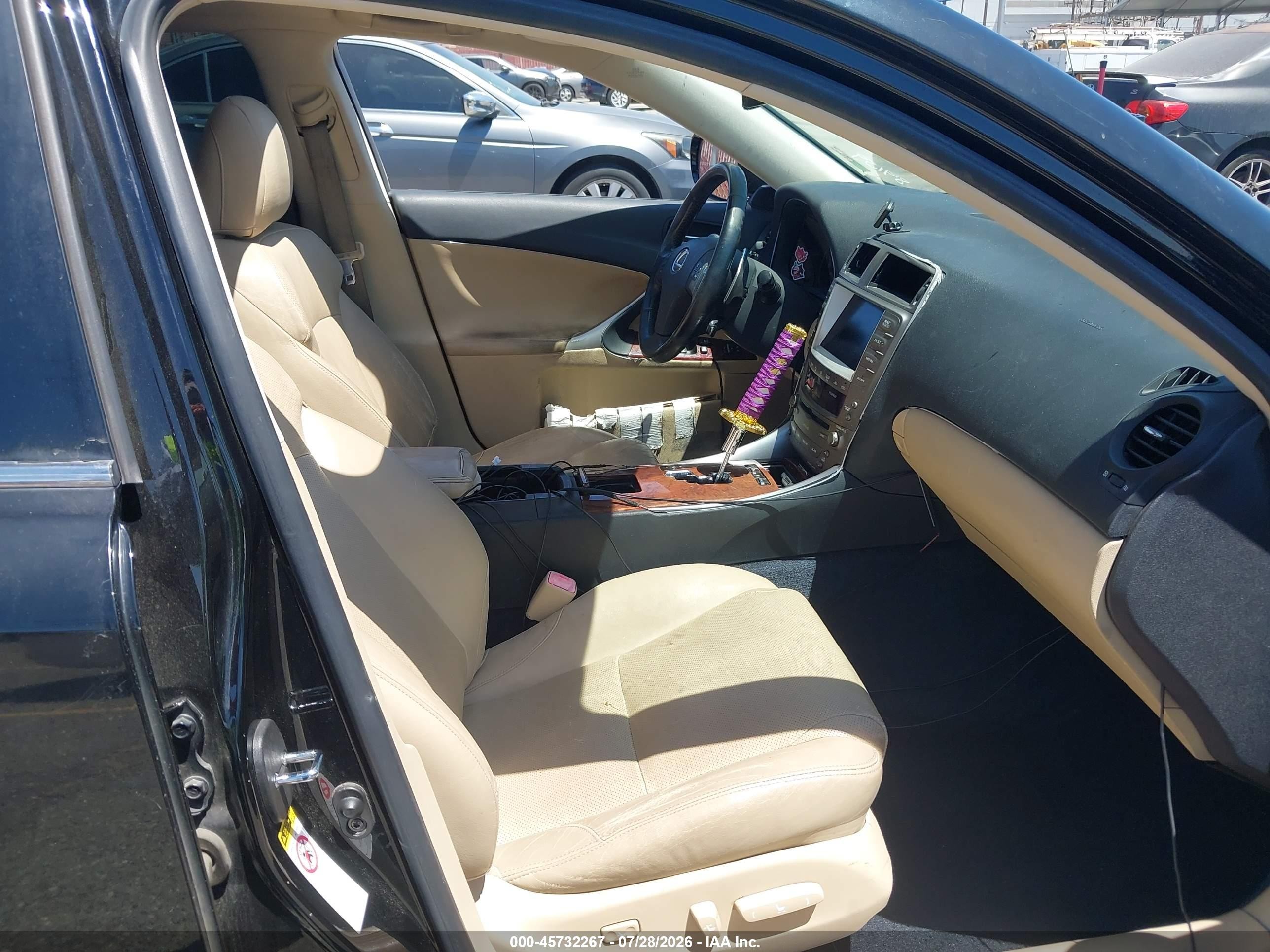 2008 Lexus Is 250   Black vin: JTHBK262982065208