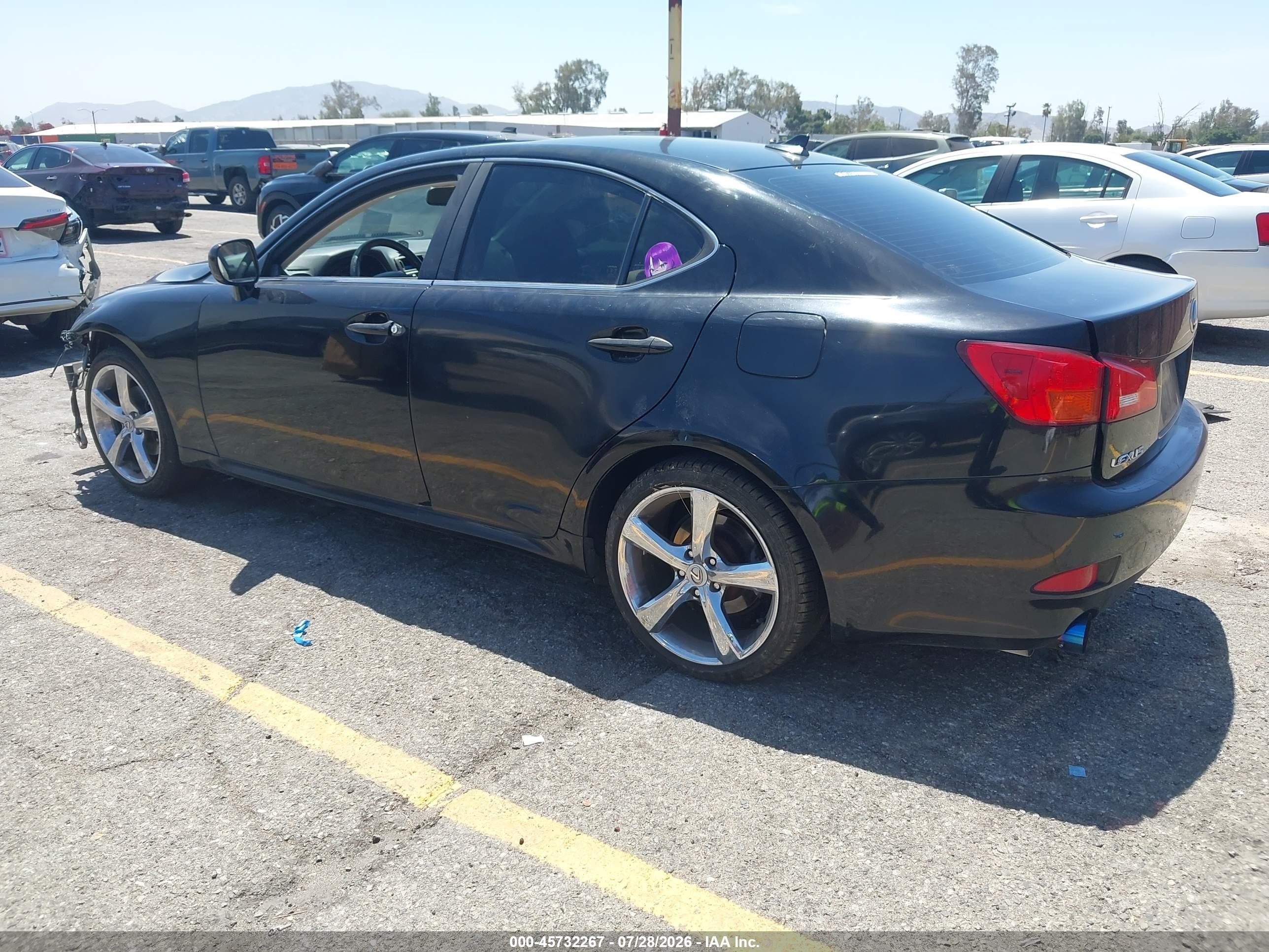 2008 Lexus Is 250   Black vin: JTHBK262982065208
