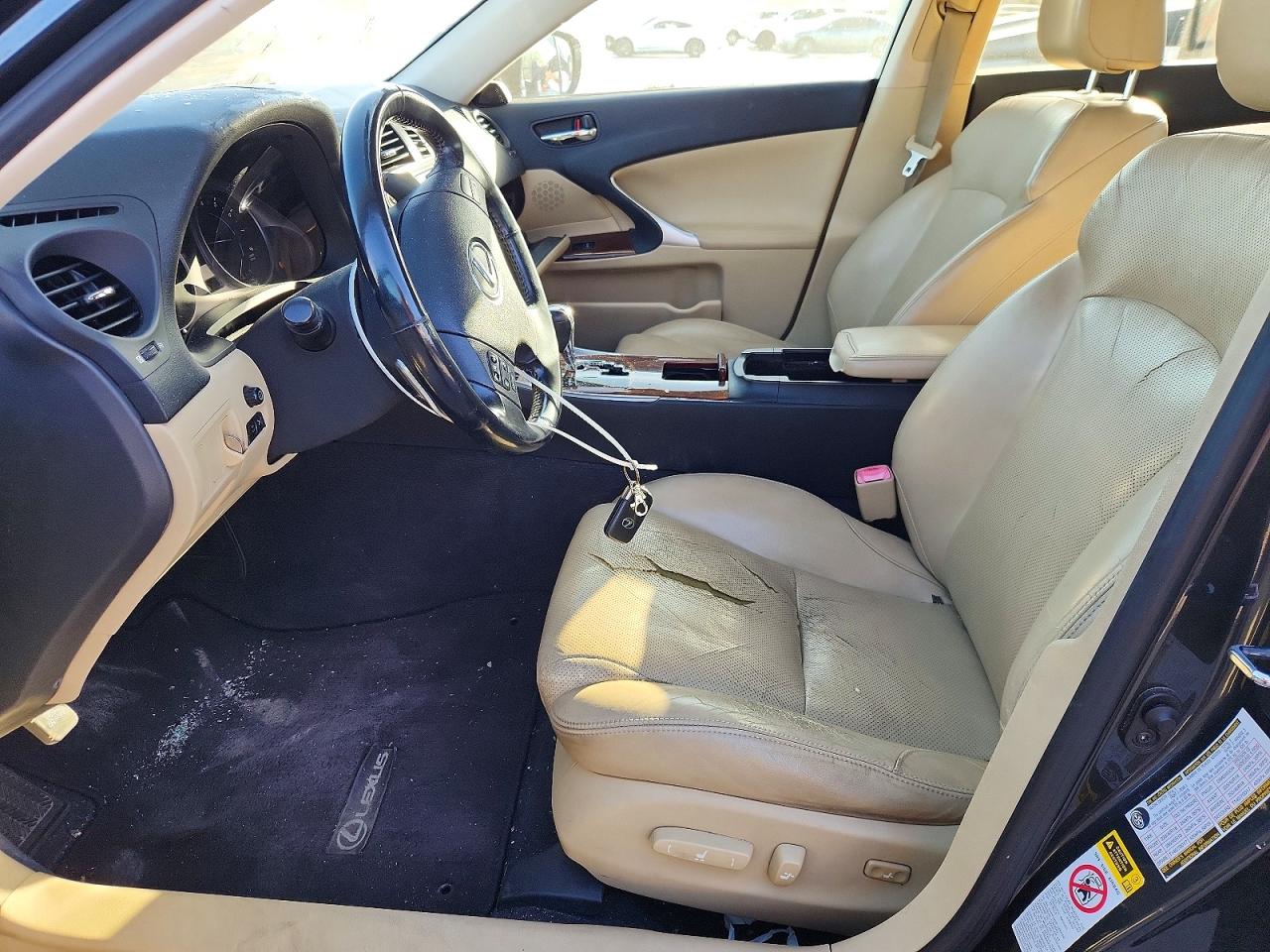 2008 Lexus Is 250 Base Black vin: JTHBK262985066468