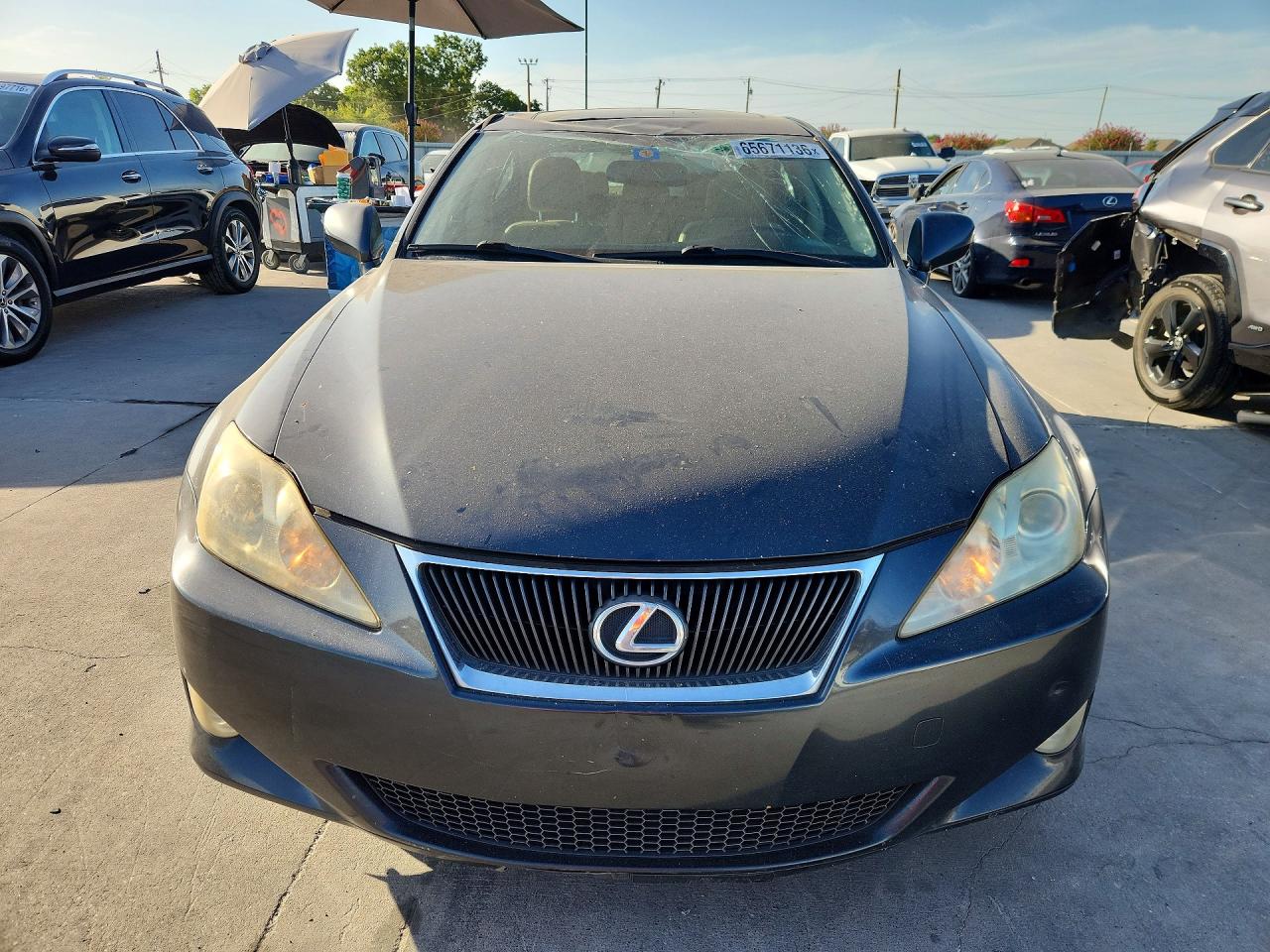 2008 Lexus Is 250 Base Black vin: JTHBK262985066468