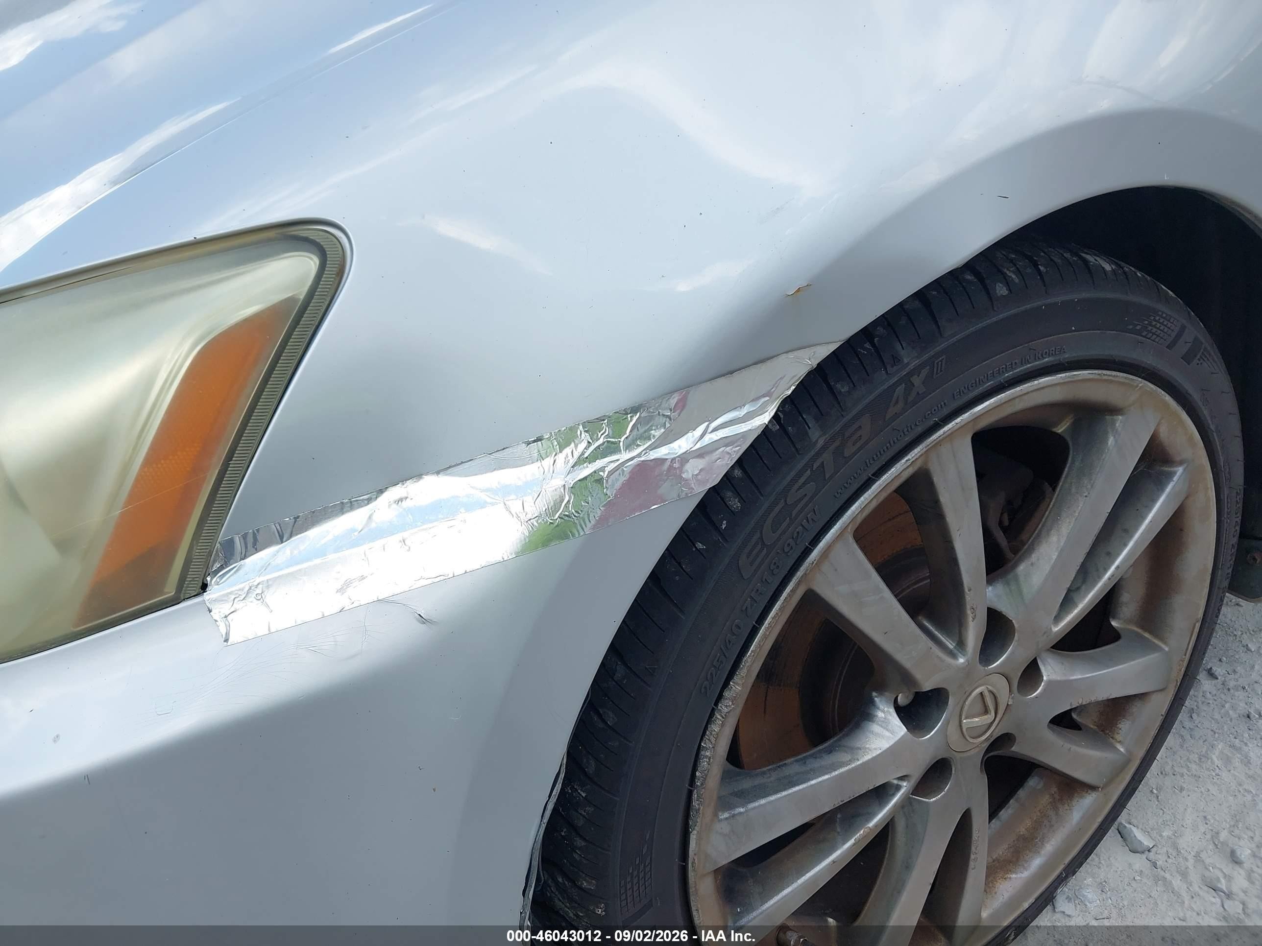 2008 Lexus Is 250   Silver vin: JTHBK262985069533