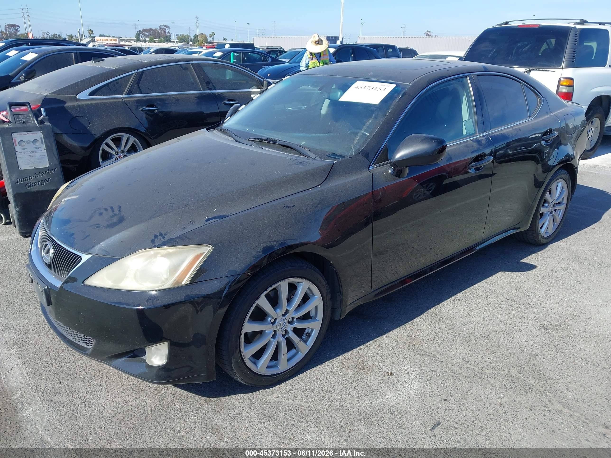 2008 Lexus Is 250   Black vin: JTHBK262985082458