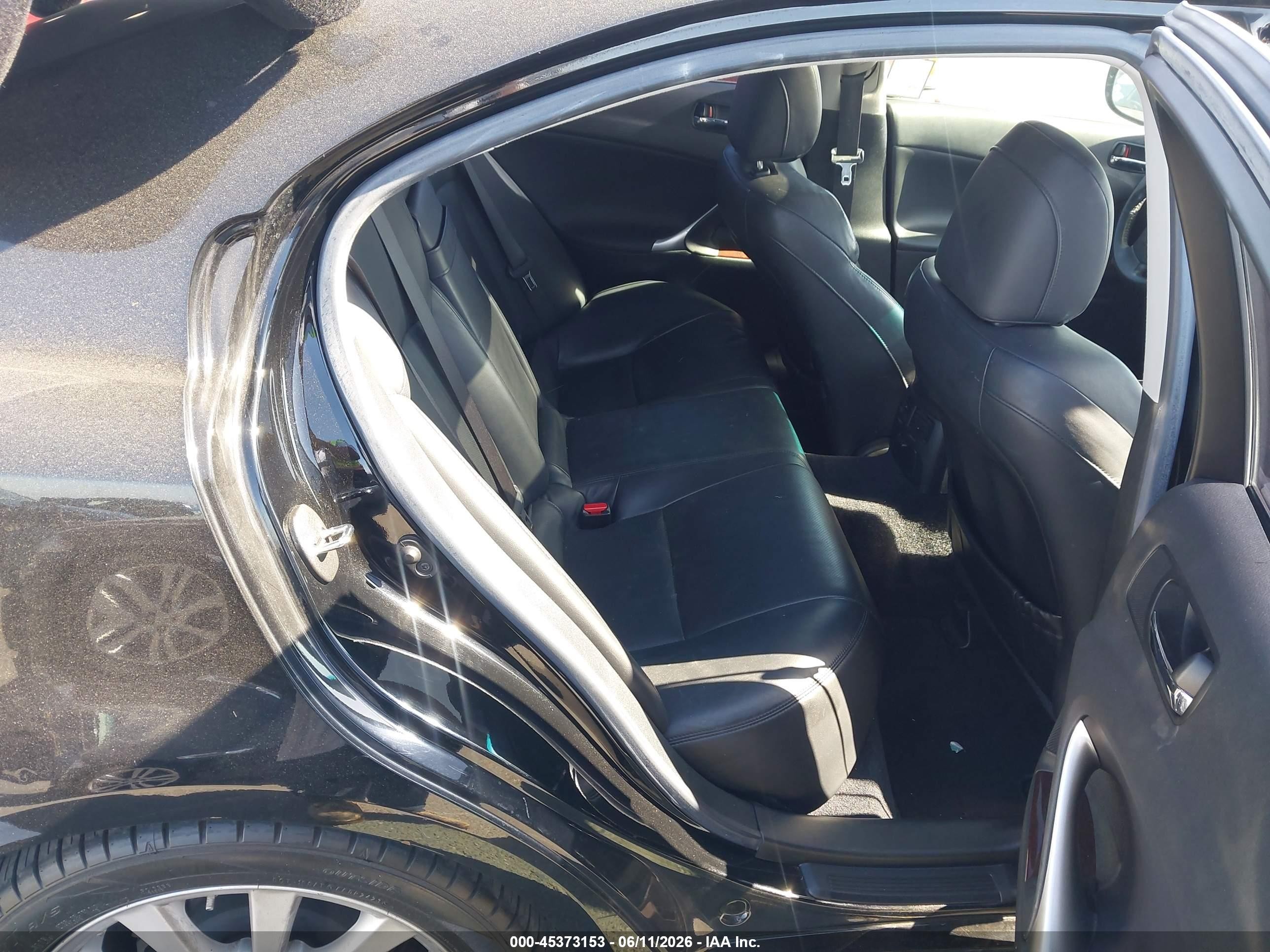 2008 Lexus Is 250   Black vin: JTHBK262985082458