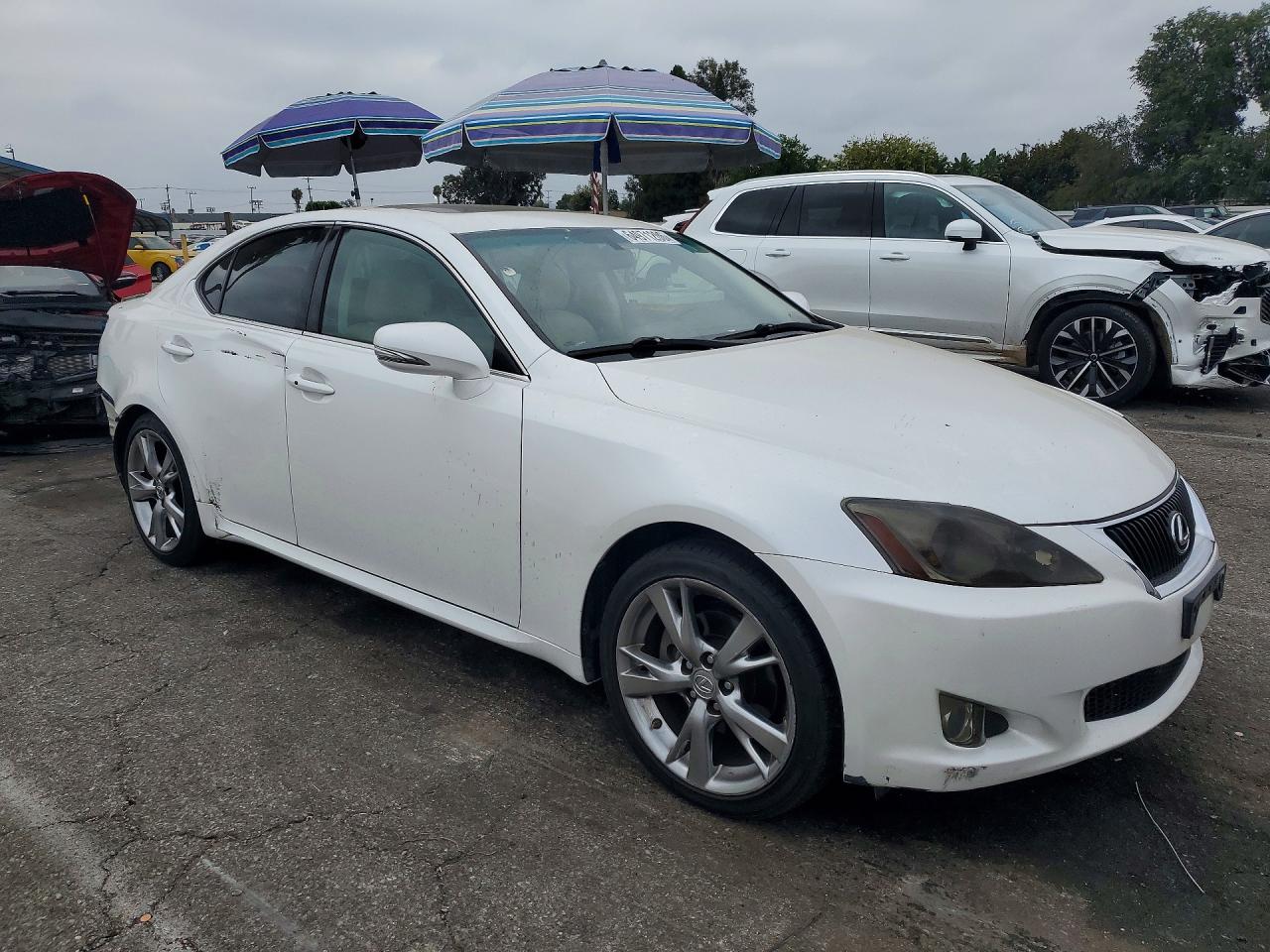 2009 Lexus Is 250 Base White vin: JTHBK262992092832