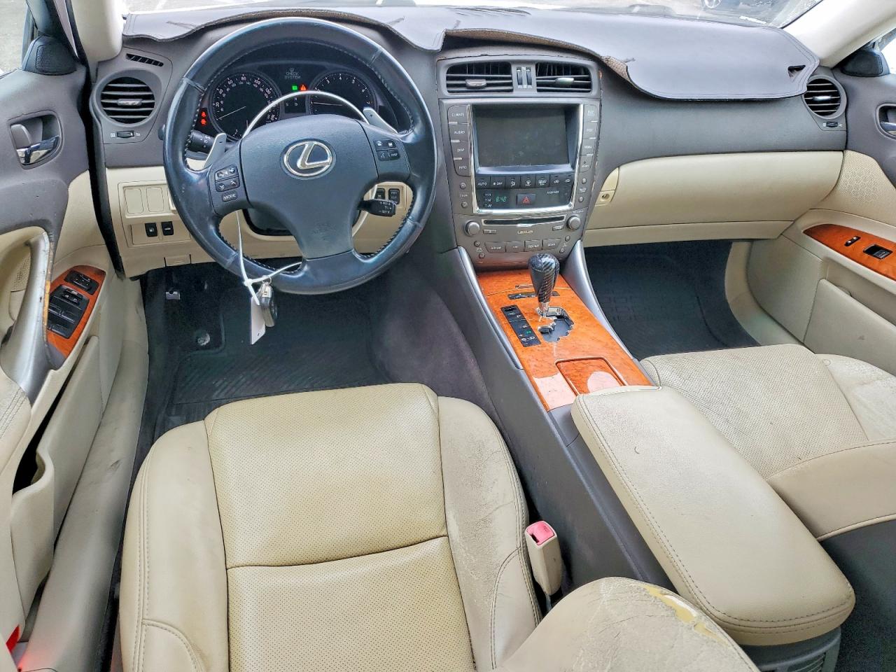 2009 Lexus Is 250 Base White vin: JTHBK262992092832