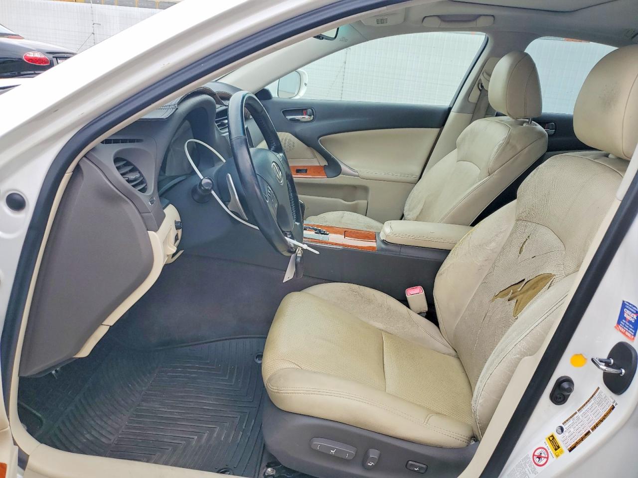 2009 Lexus Is 250 Base White vin: JTHBK262992092832
