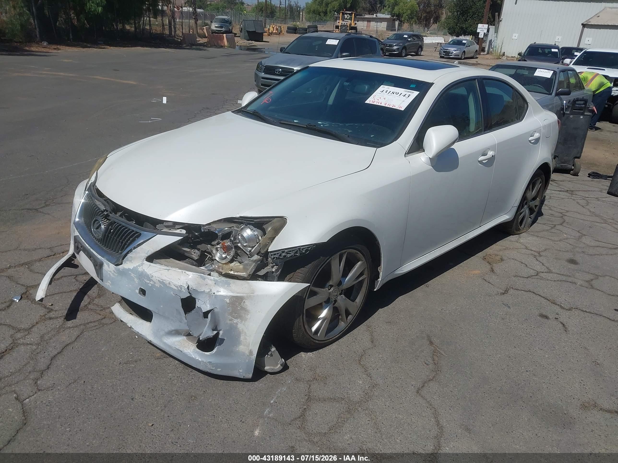 2009 Lexus Is 250   White vin: JTHBK262995094966