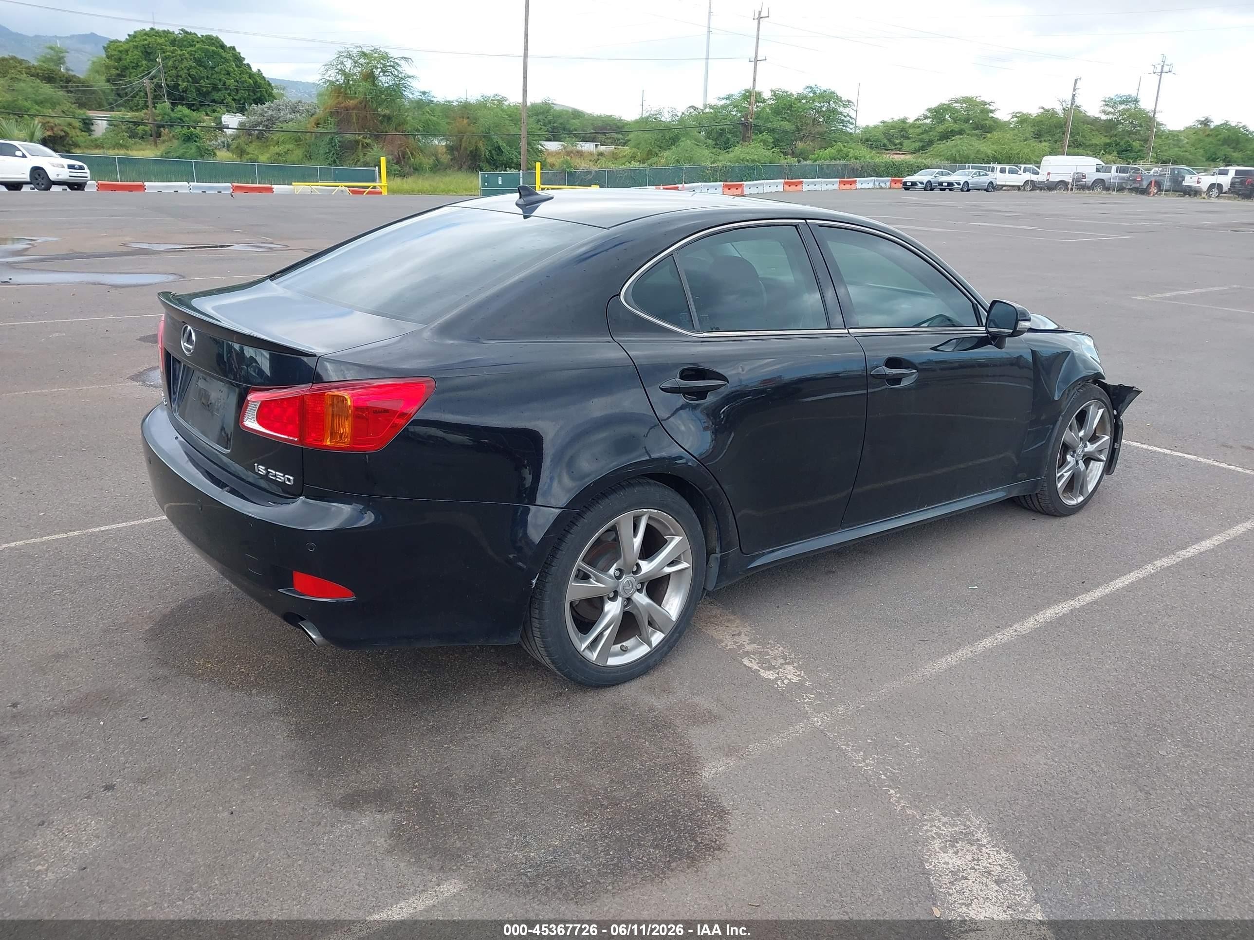 2009 Lexus Is 250   Black vin: JTHBK262995095681