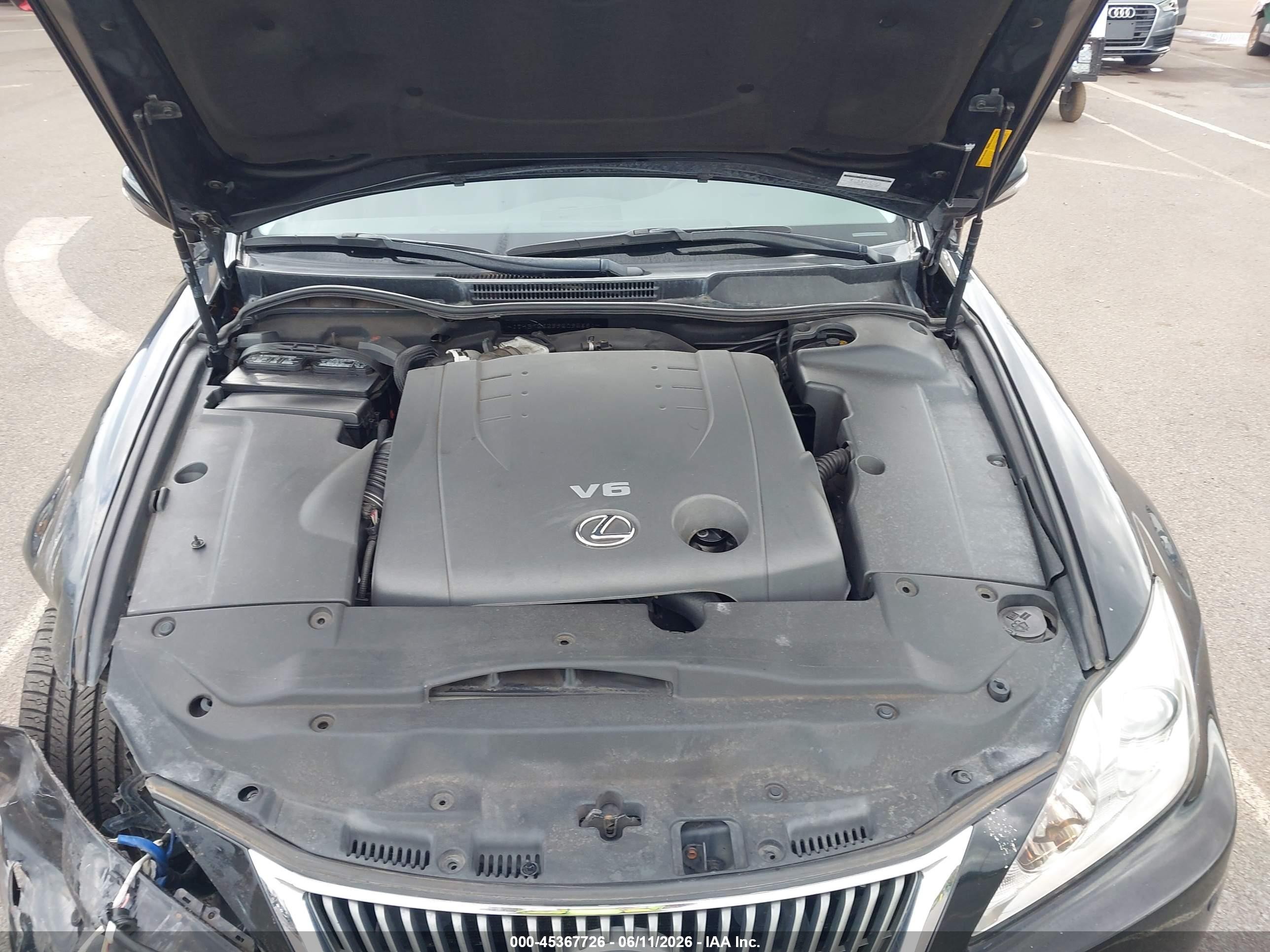 2009 Lexus Is 250   Black vin: JTHBK262995095681