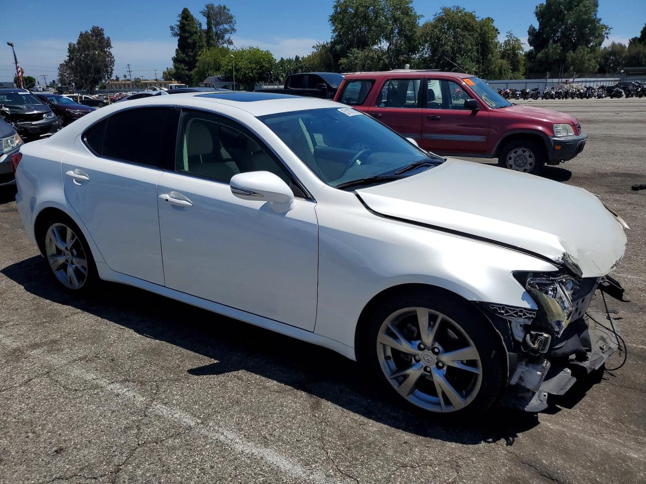 2009 Lexus Is 250 White vin: JTHBK262995102399