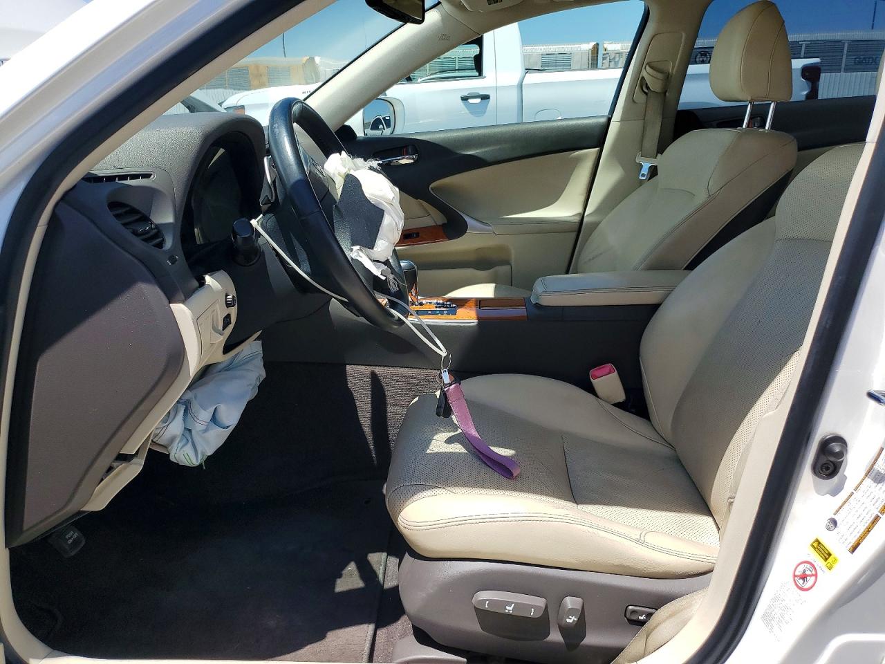 2009 Lexus Is 250 White vin: JTHBK262995102399