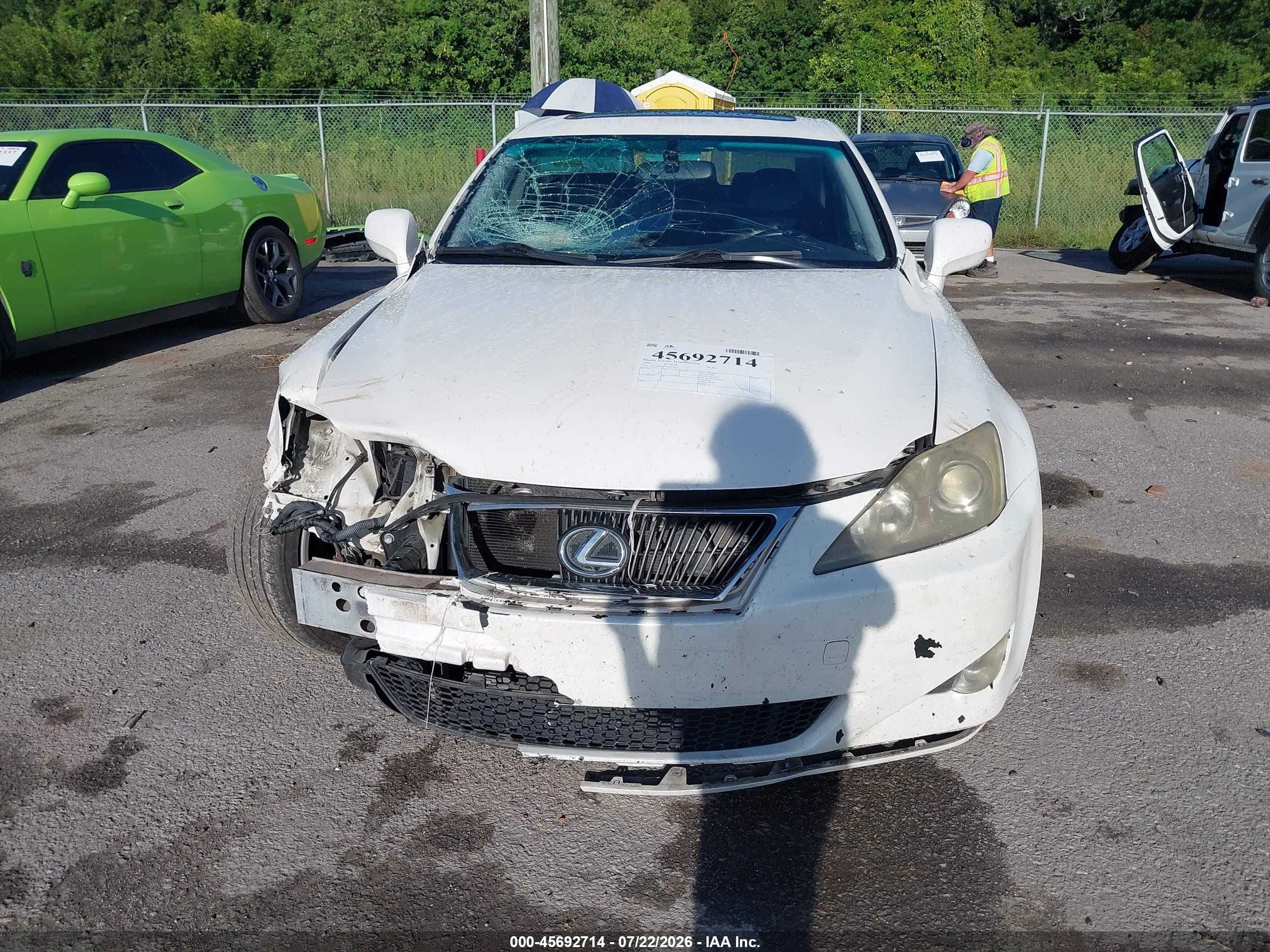 2006 Lexus Is 250   Белый vin: JTHBK262X62013275