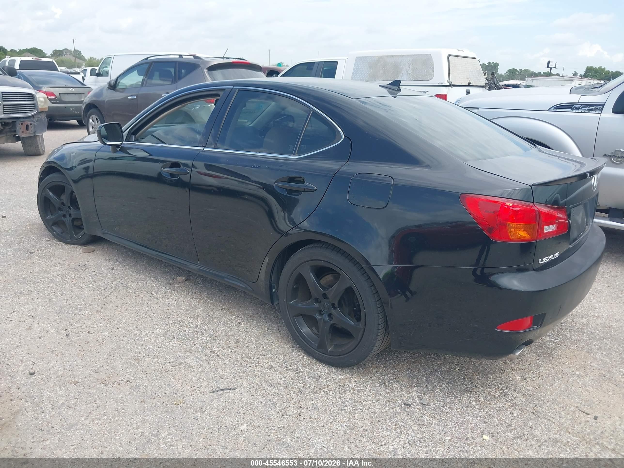 2007 Lexus Is 250   Black vin: JTHBK262X72028490