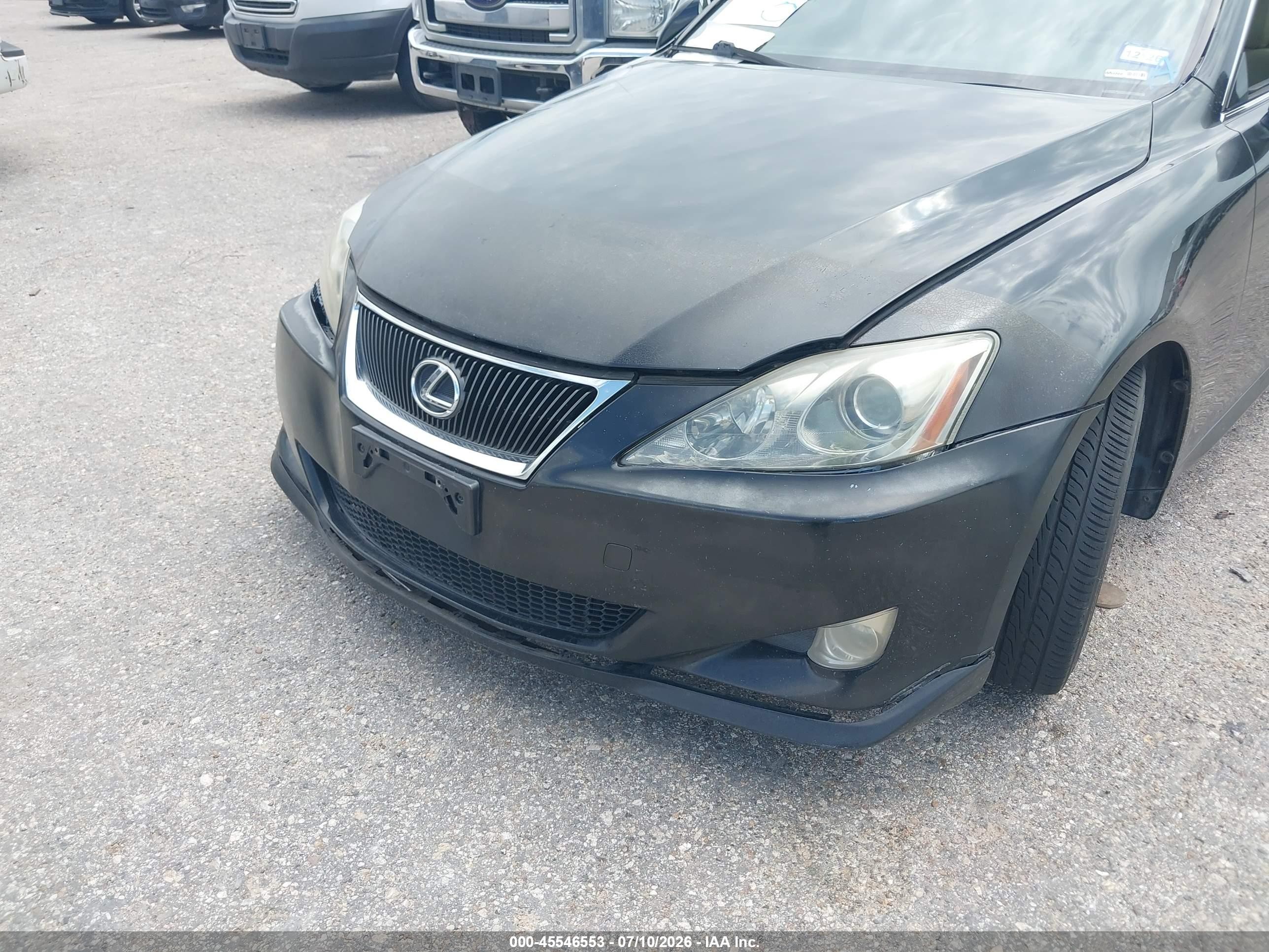 2007 Lexus Is 250   Black vin: JTHBK262X72028490