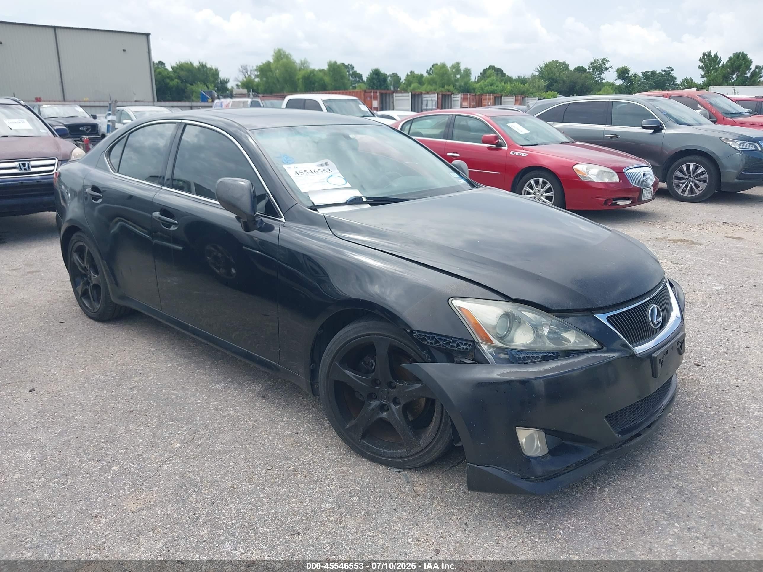 2007 Lexus Is 250   Black vin: JTHBK262X72028490