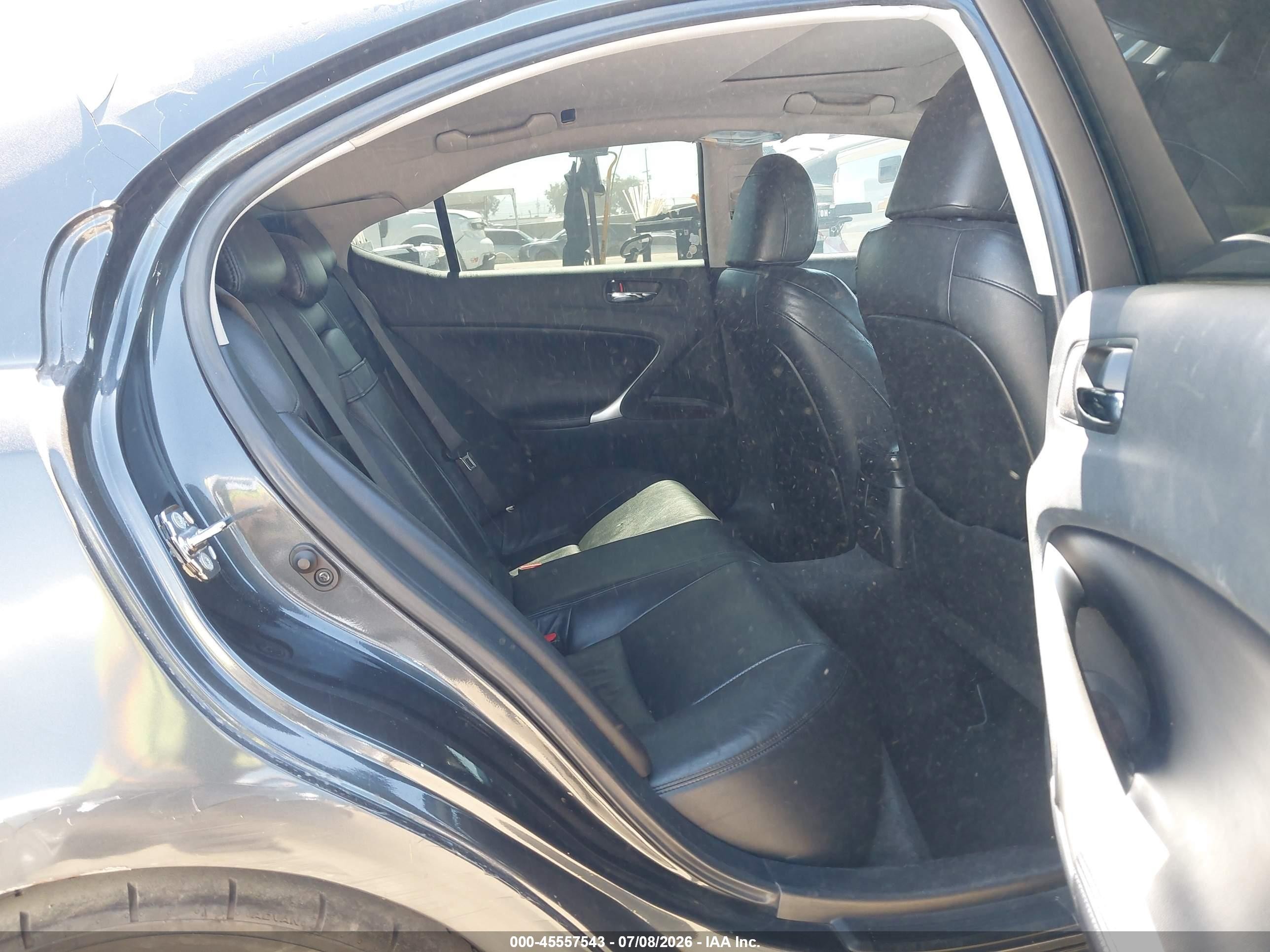 2007 Lexus Is 250 Black vin: JTHBK262X72036198