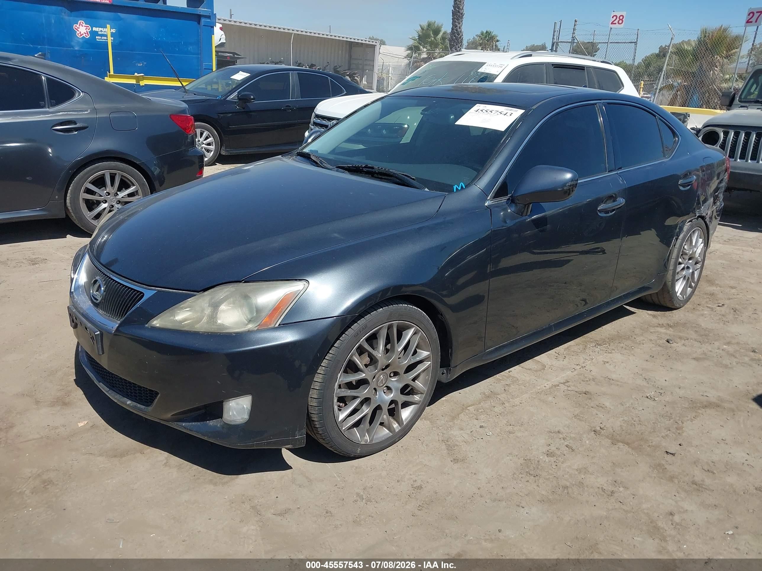 2007 Lexus Is 250 Black vin: JTHBK262X72036198