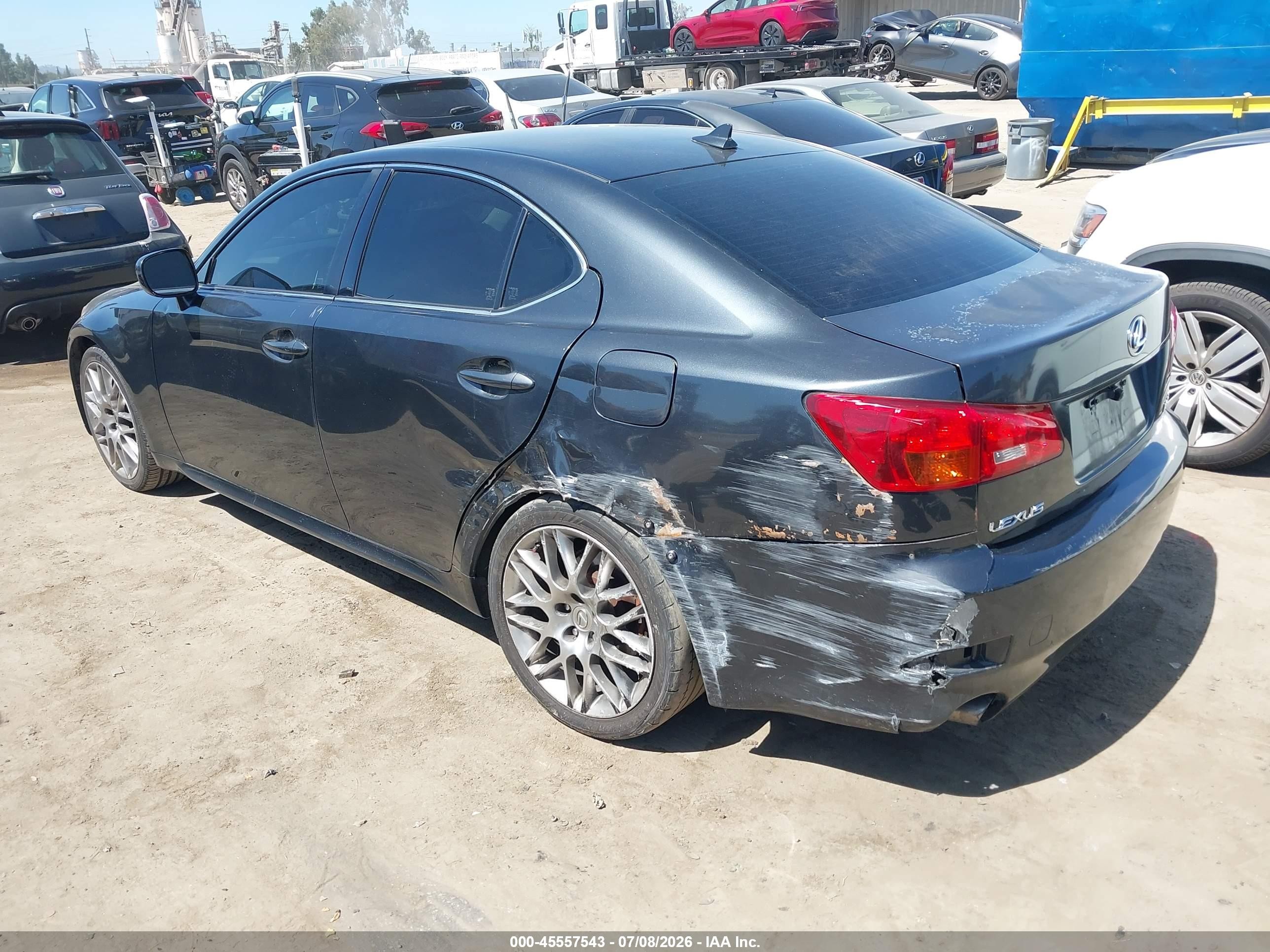 2007 Lexus Is 250 Black vin: JTHBK262X72036198