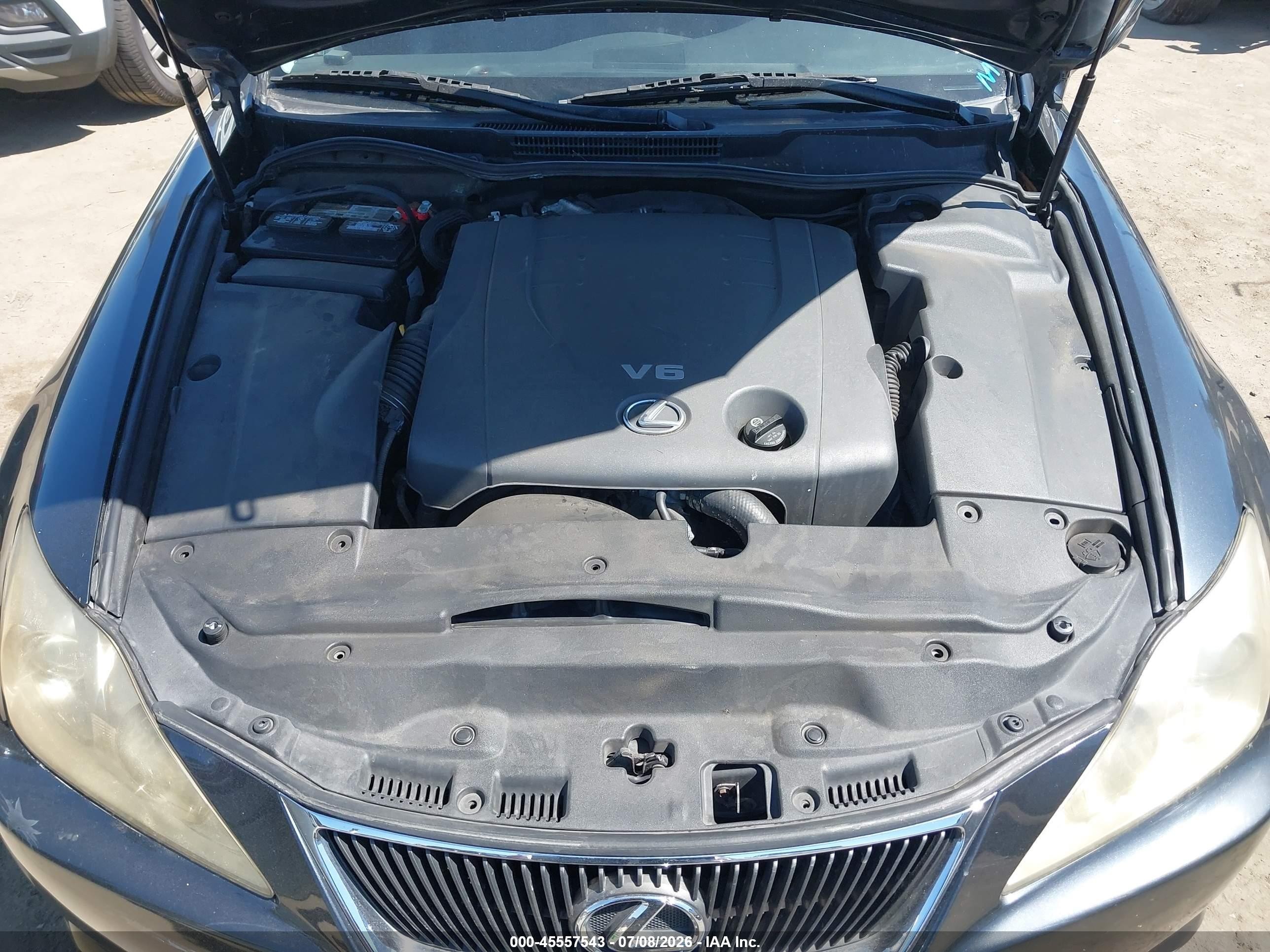 2007 Lexus Is 250 Black vin: JTHBK262X72036198