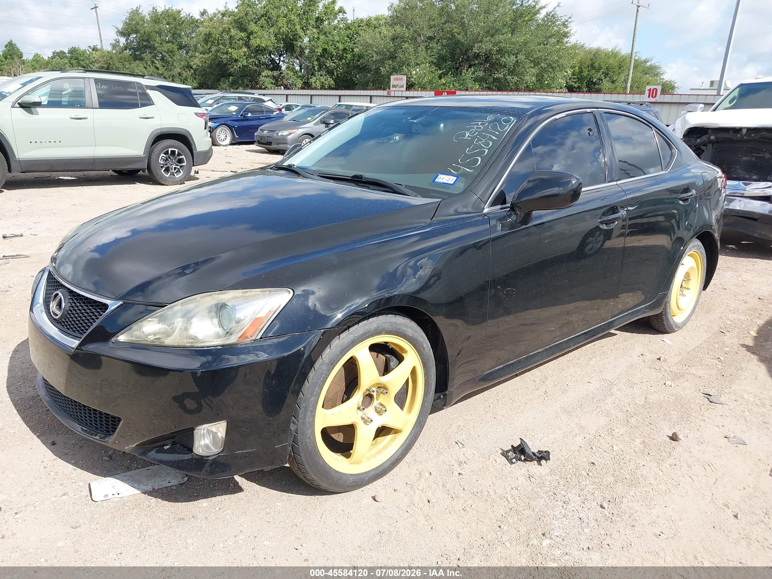 2007 Lexus Is 250   Black vin: JTHBK262X72057715