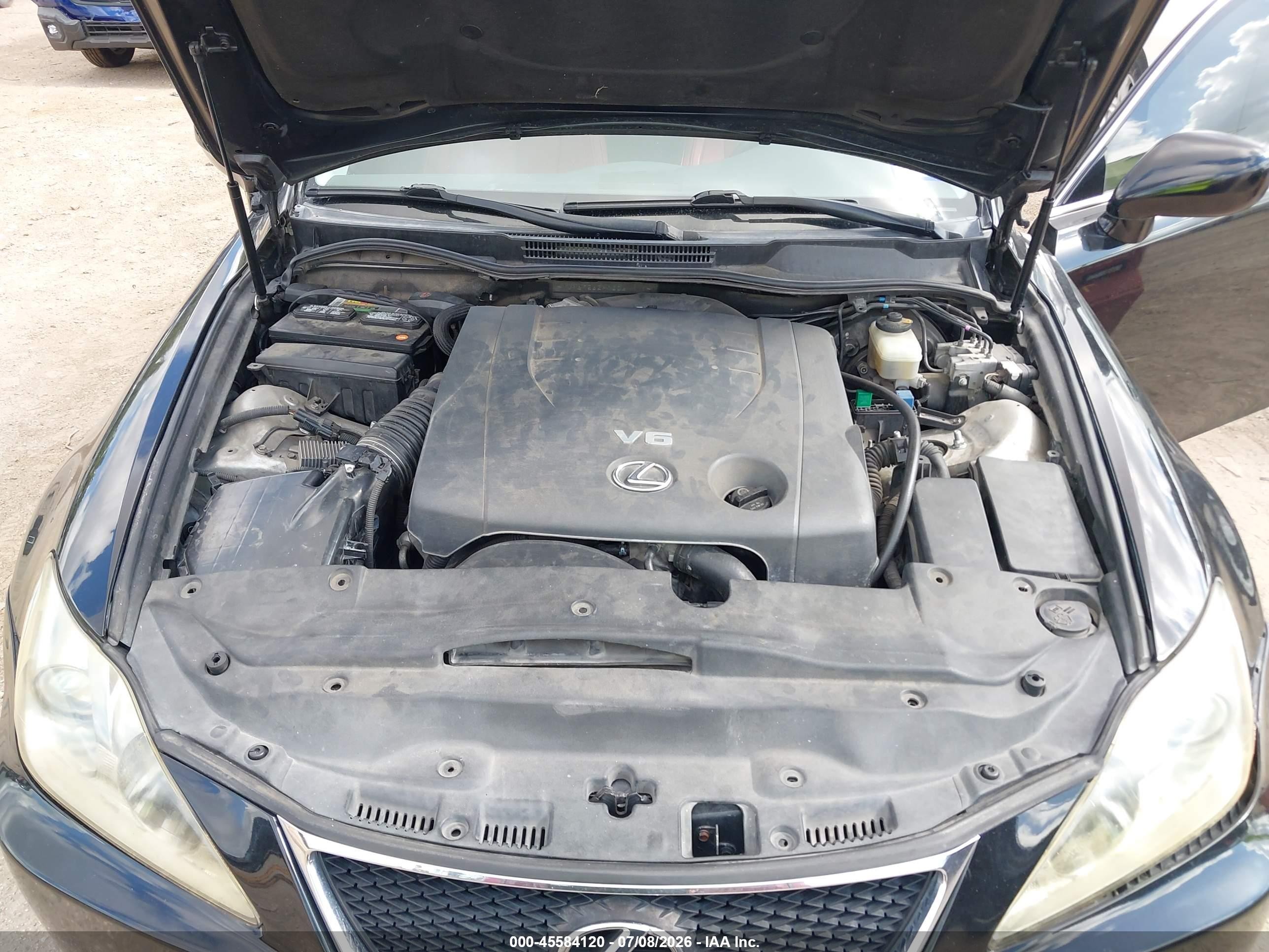 2007 Lexus Is 250   Black vin: JTHBK262X72057715
