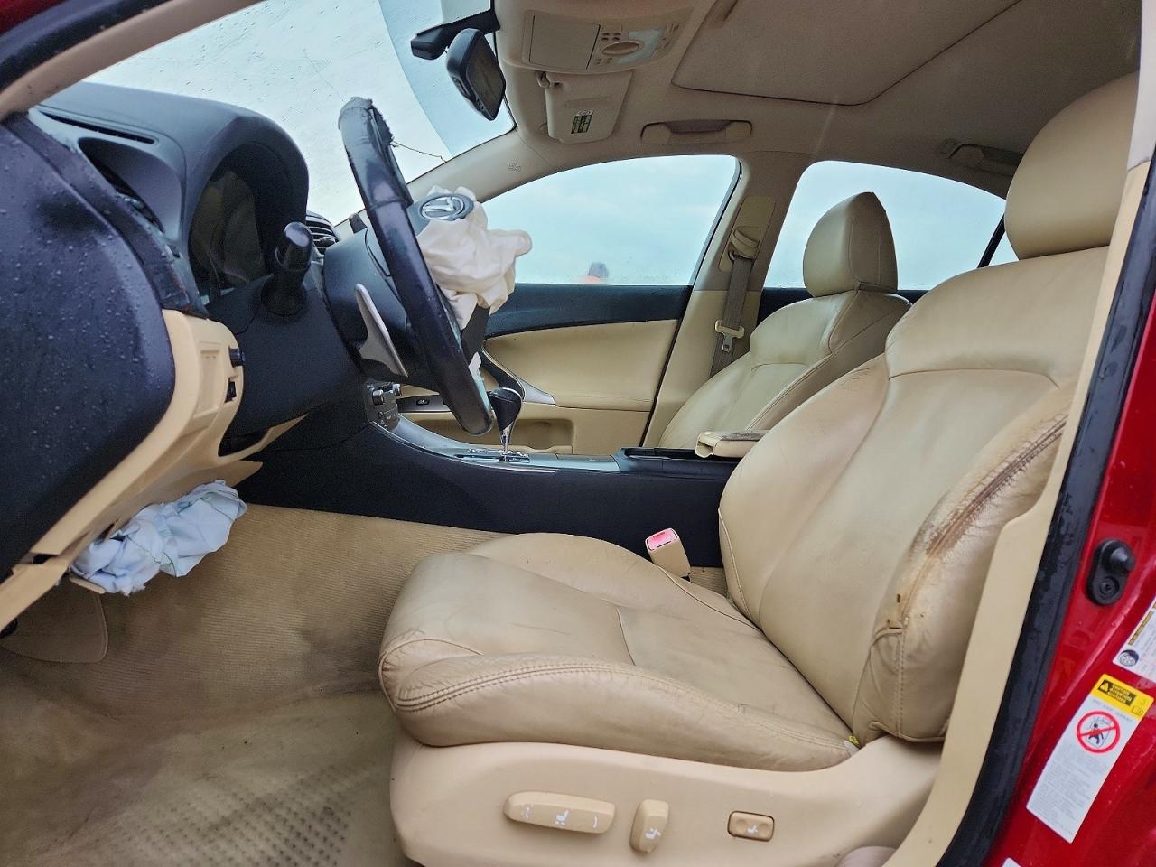 2007 Lexus Is 250 Base Burgundy vin: JTHBK262X75048110