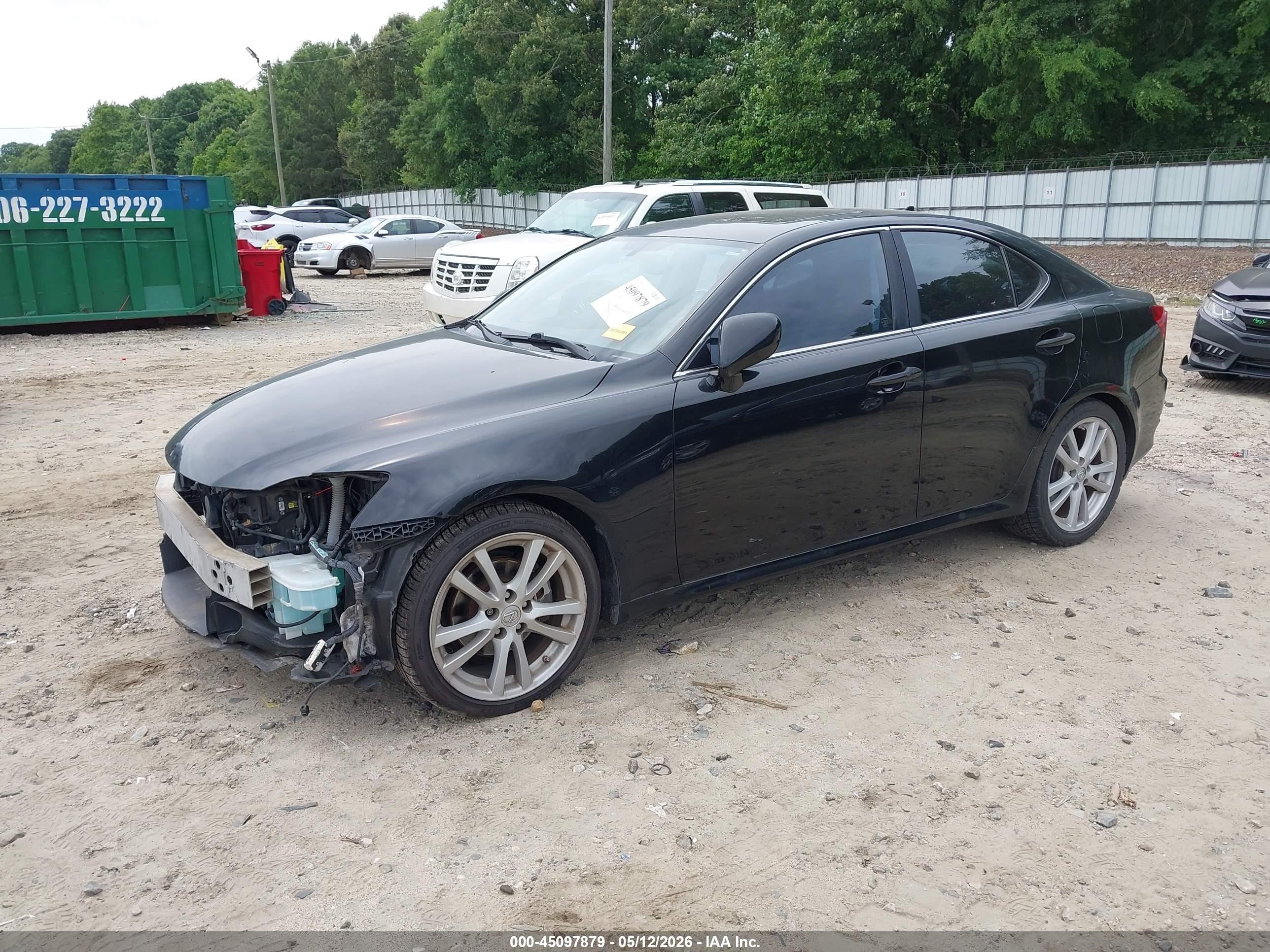 2007 Lexus Is 250   Black vin: JTHBK262X75049385